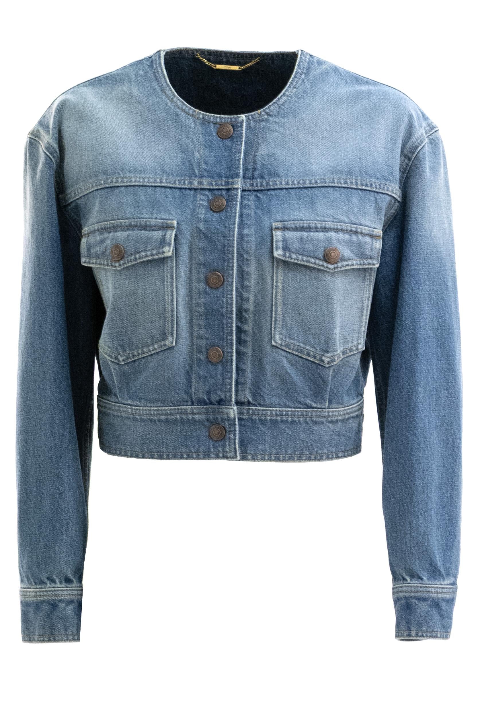 Giacca in denim di colore azzurro<BR/> 26UDV10153 40C CHLOE' 