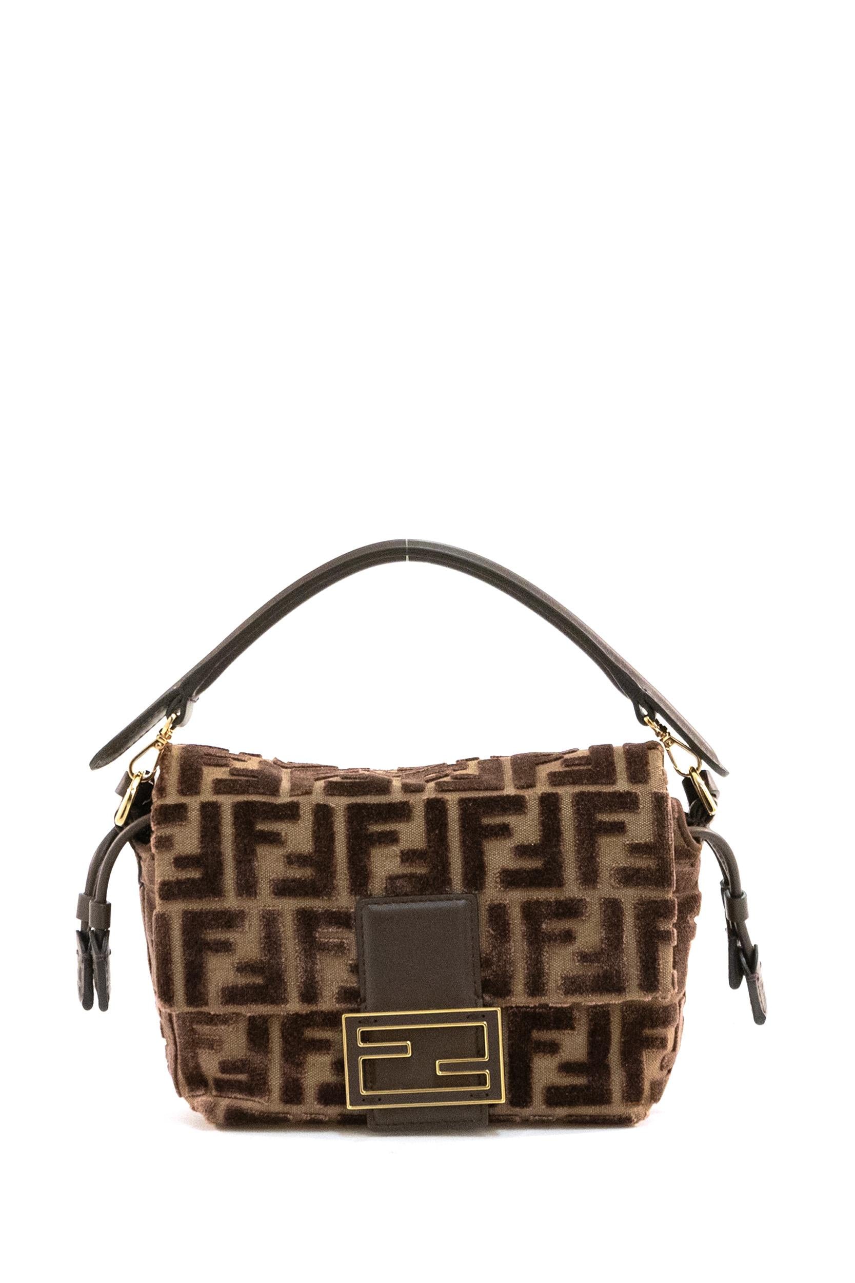 Mamma Baguette Small velluto<BR/> 8BS105 AT14 F0L1B FENDI 