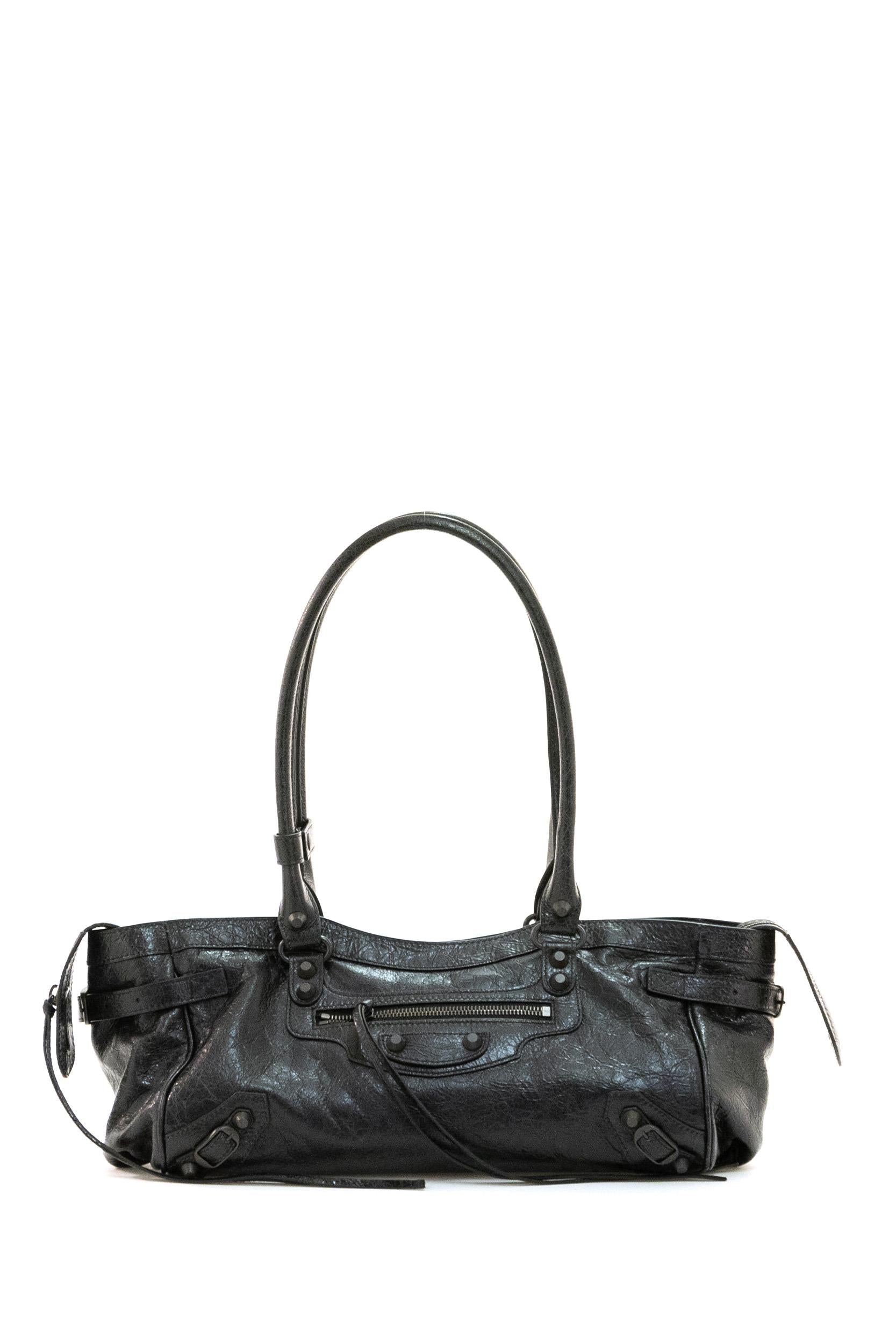 Borsa Le City East-West in pelle Arena Storico color nero<BR/> 845704 2ABEK 1000 BALENCIAGA 