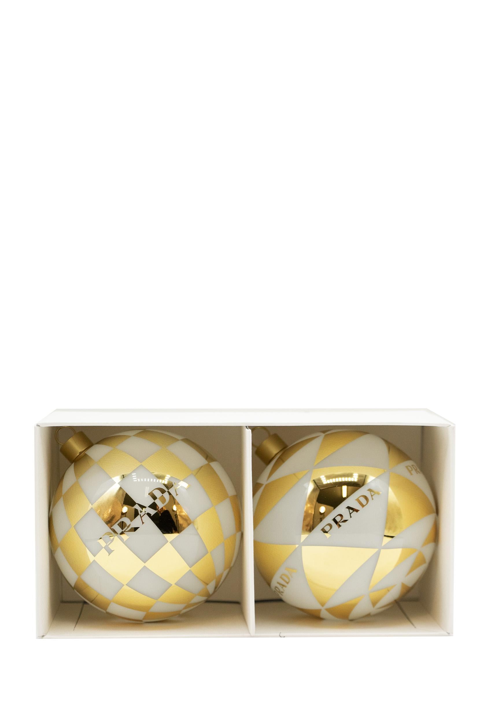 PRADA Set di palle di Natale in vetro<BR/> 2QI003 2DR7 F056X PRADA 
