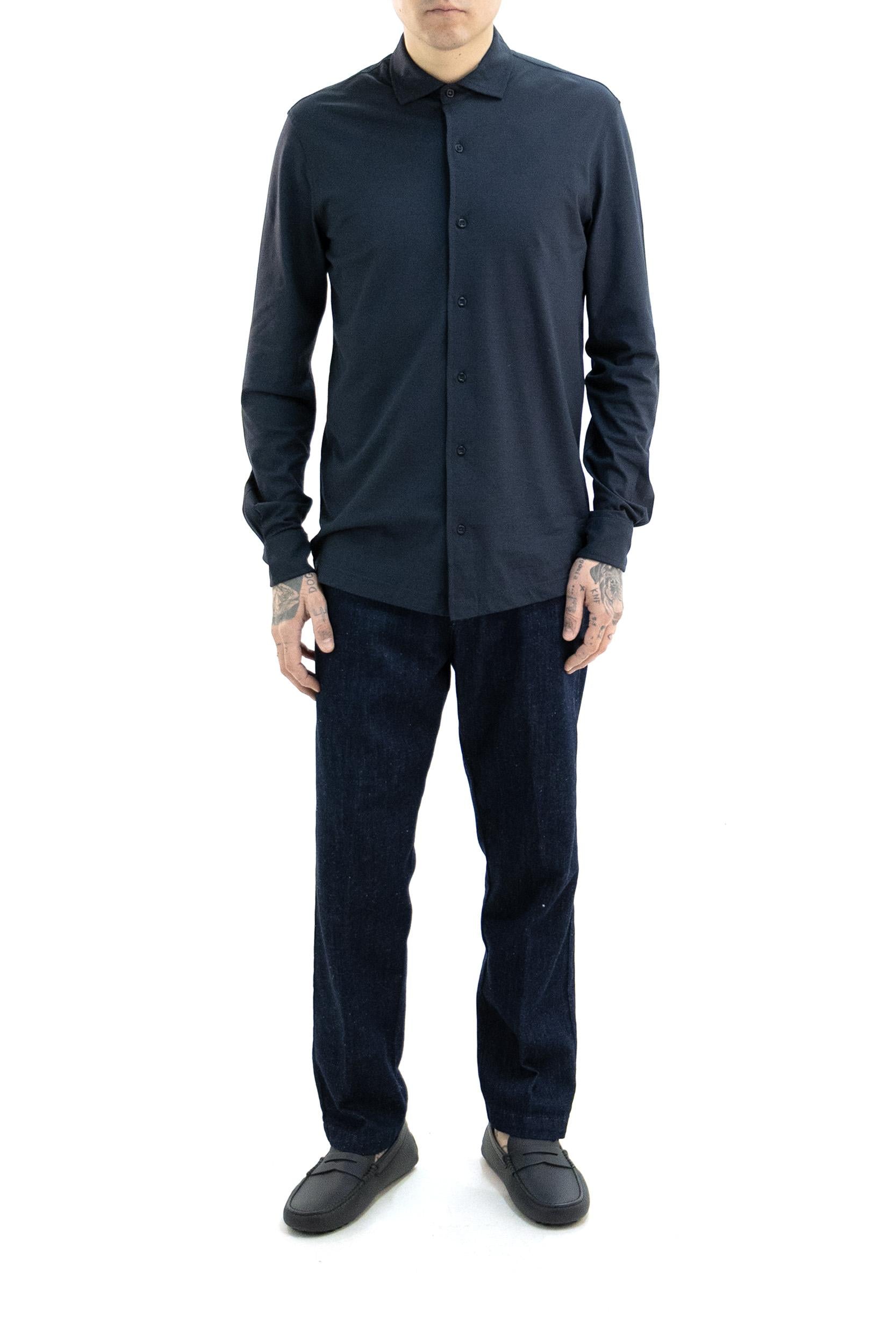 Camicia in cotone di colore blu<BR/> WCAPRIL W8321031 009 KIred