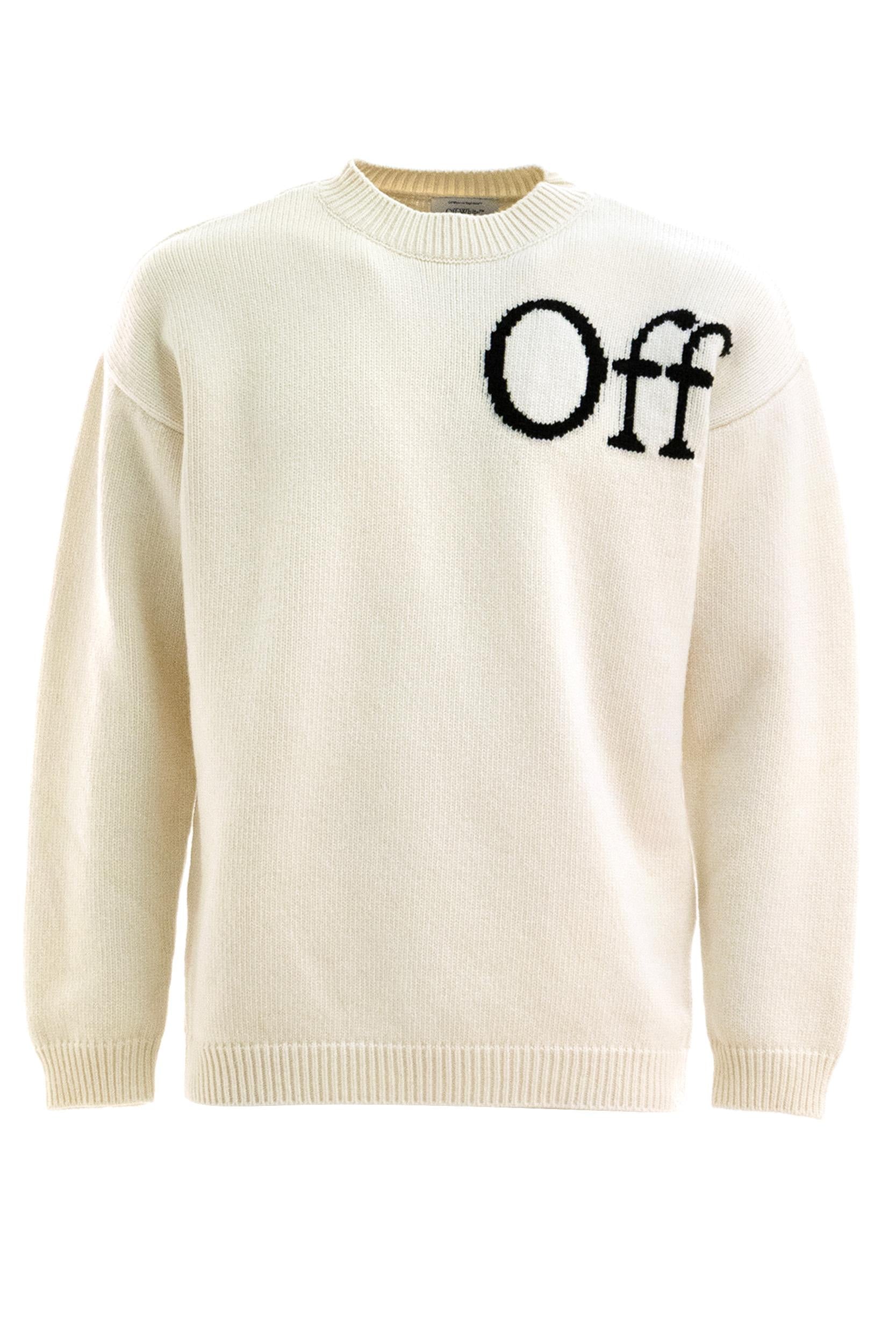 Pullover<BR/> OMHE20QF25KNI001 0B10 OFF WHITE 