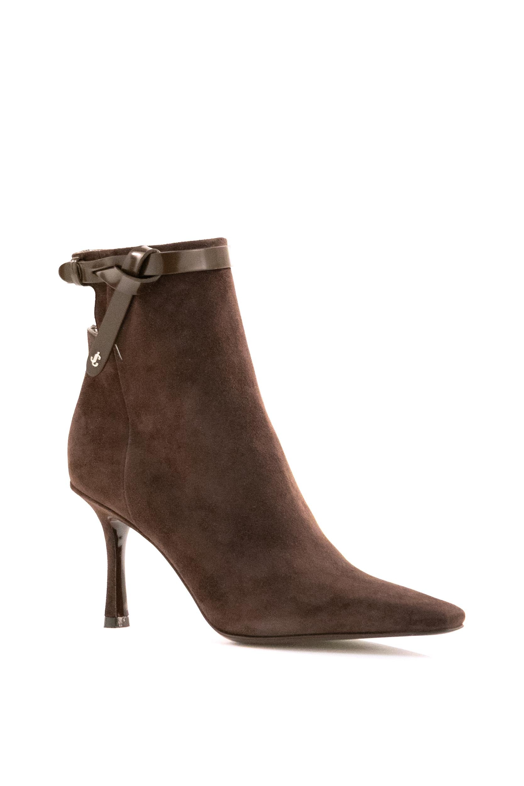 JIMMY CHOO CAMIE  stivale in pelle scamosciata marrone CAMIE AB 85 HNL CHOCOLATE JIMMY CHOO 