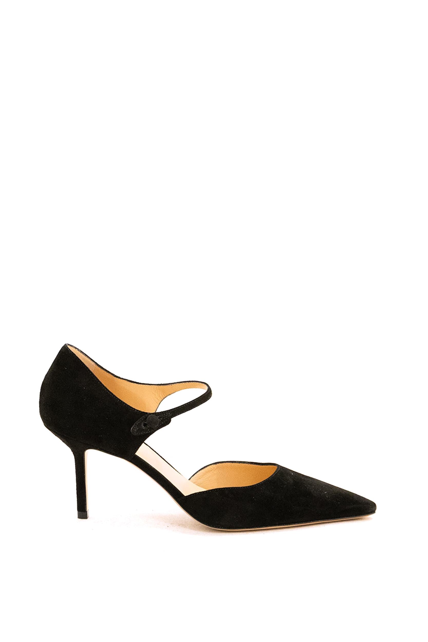 Décolleté in Camoscio Nero<BR/> R1P1005 N201 300 FRANCESCO RUSSO 