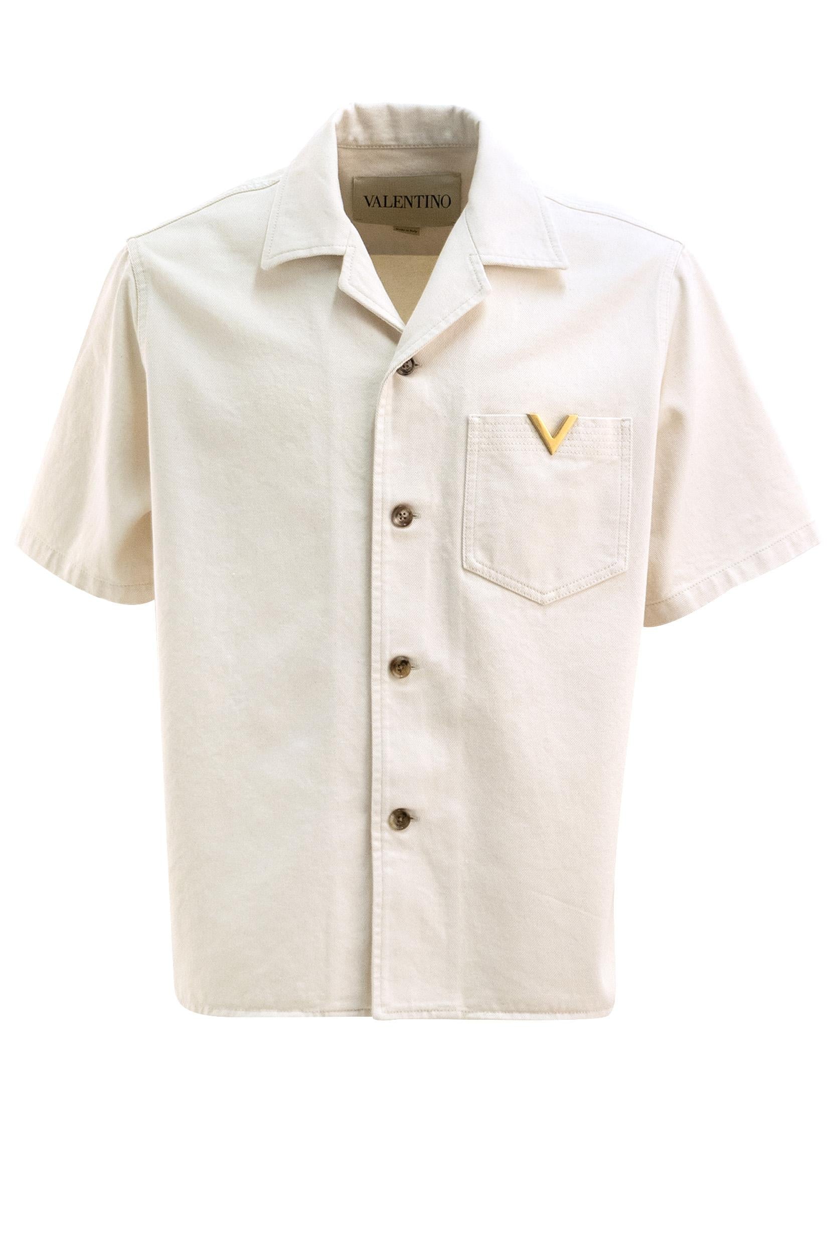 Camicia Bowling in Denim<BR/> 8V3DBA10B9W A03 VALENTINO GARAVANI 