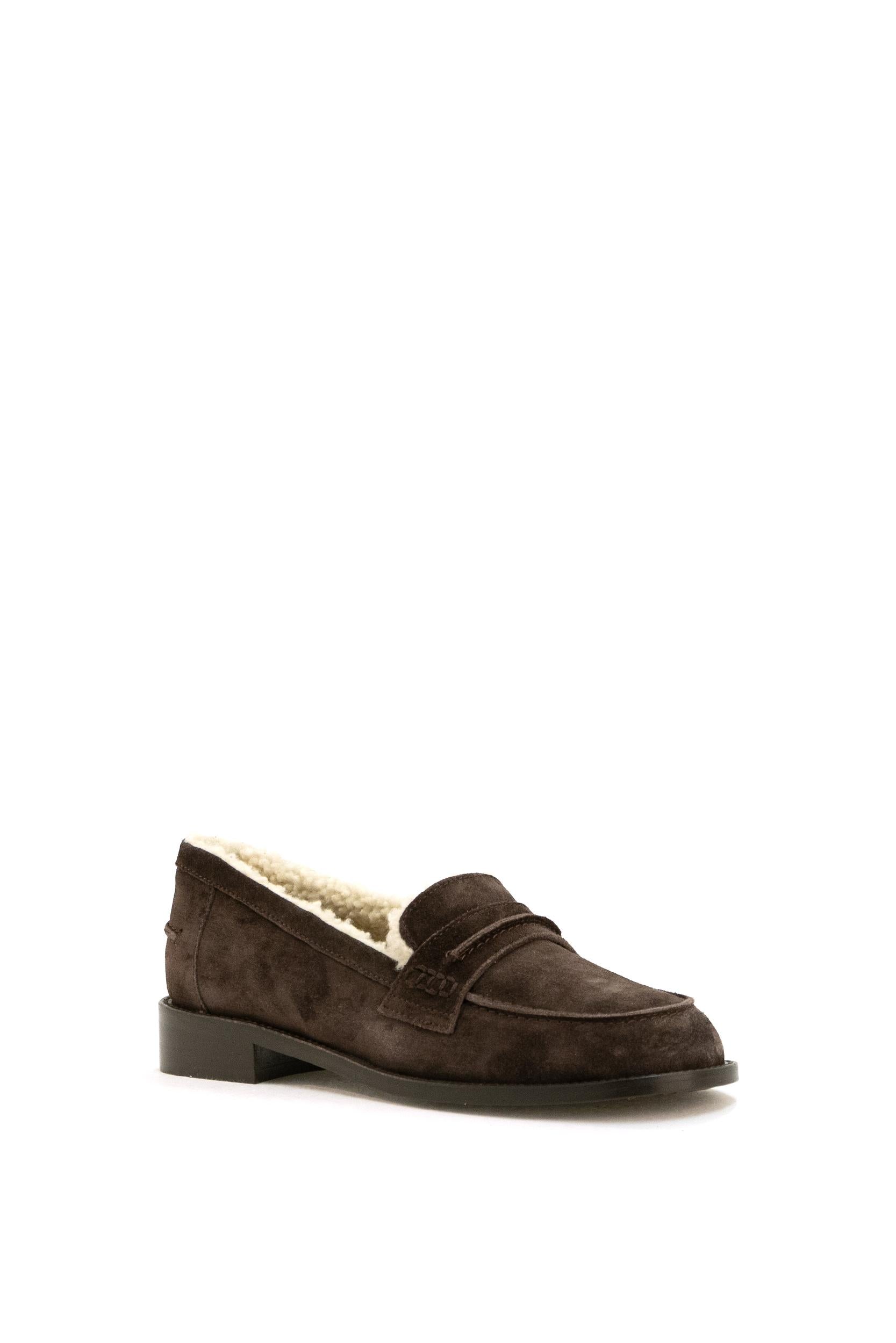 Mocassini Dylan in suede di colore marrone<BR/> PX1777 XV0SH PARIS TEXAS 