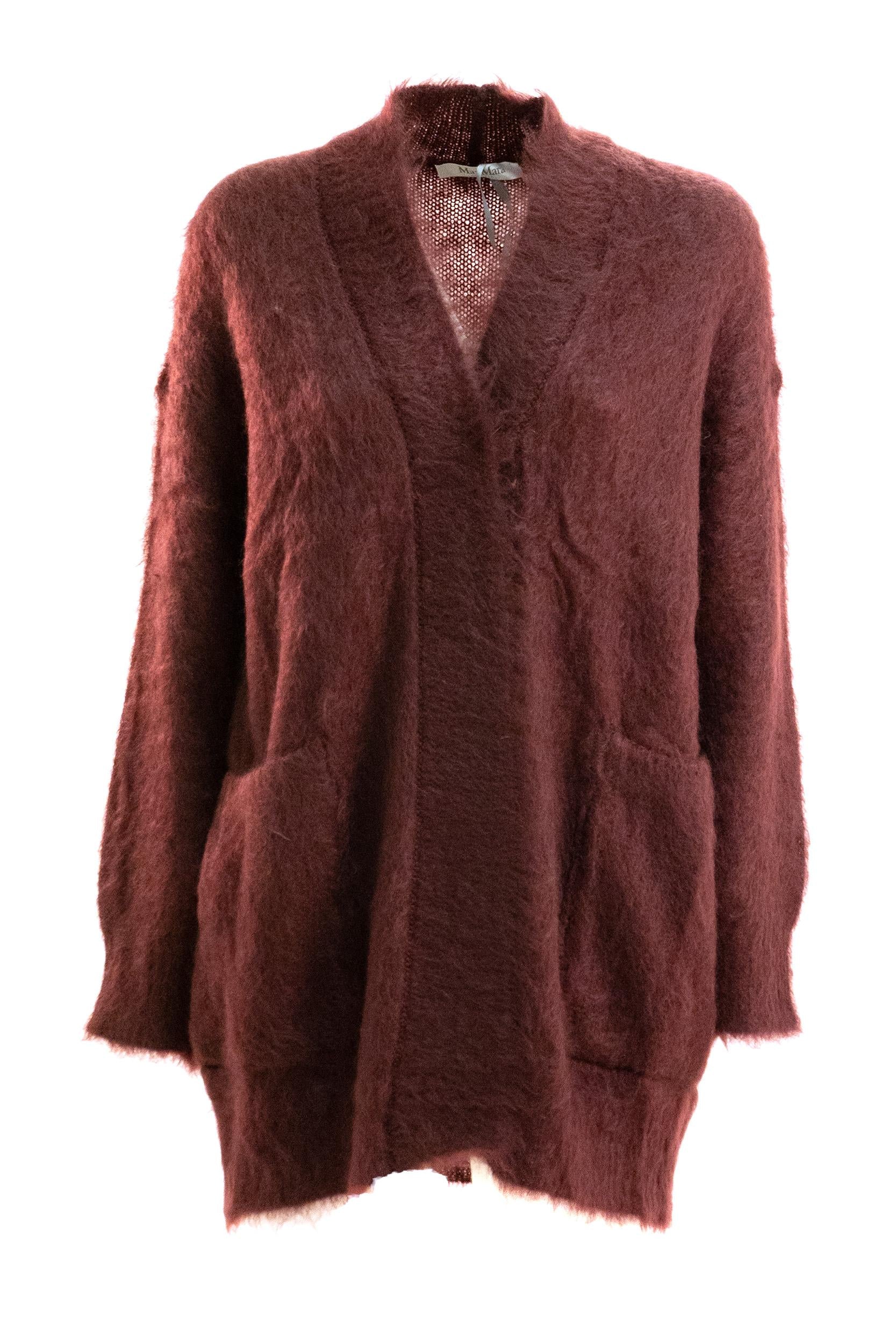 Cardigan Affetto in mohair color bordeaux<BR/> AFFETTO1234 003 MAX MARA 