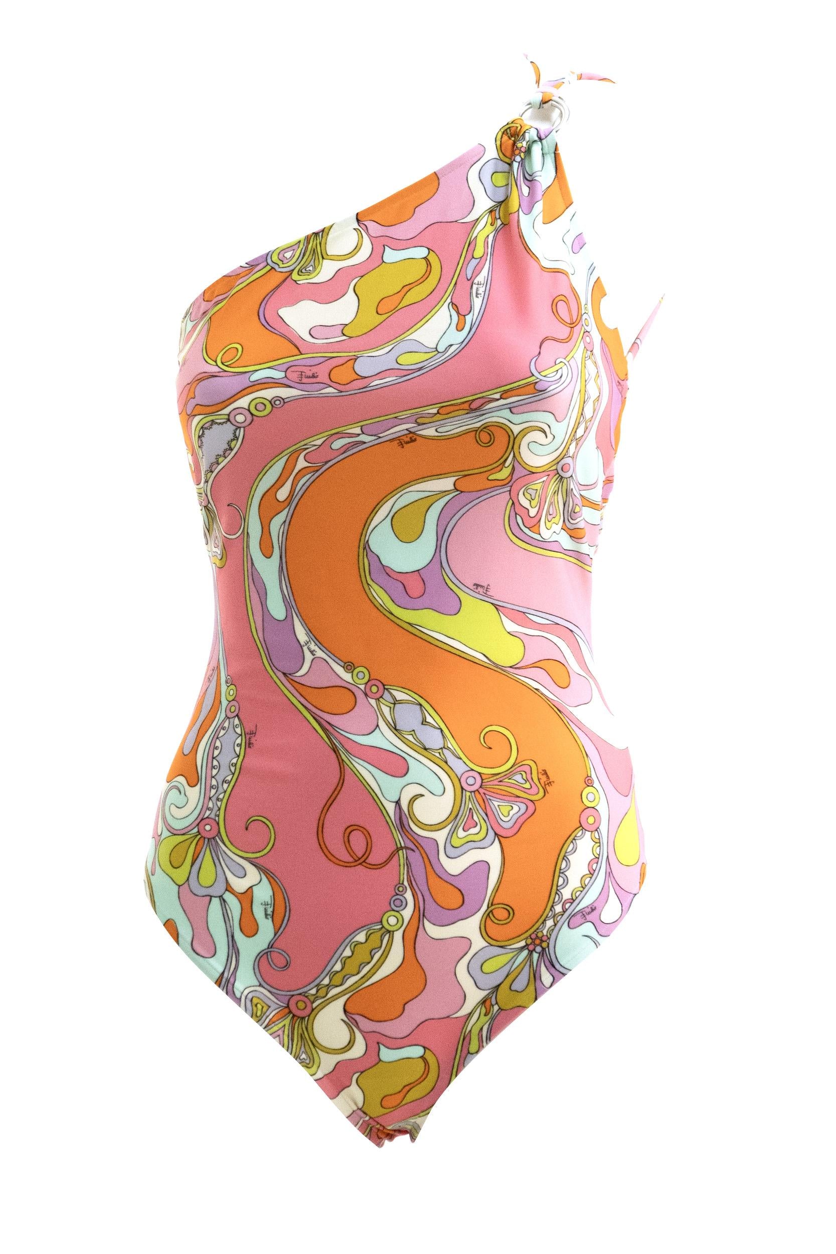 Costume Intero in lycra elastica con stampa multicolore<BR/> 6HMC36 6H835 P23 EMILIO PUCCI 