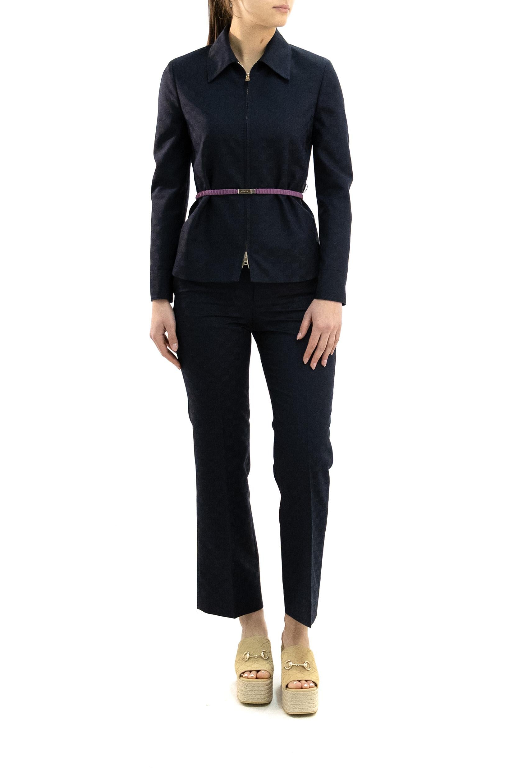 Giacca in Gabardina di Cotone GG<BR/> 851889 ZAQXT 4474 GUCCI 