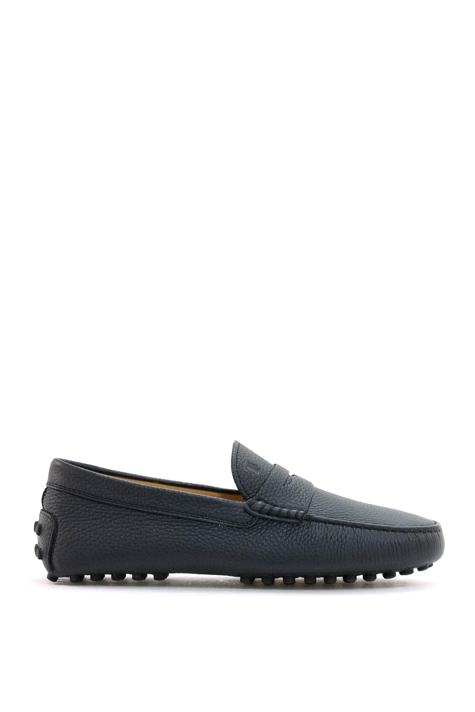 Mocassini Gommino in pelle martellata di colore blu<BR/> XXM22L00010IAM U807 TOD'S 