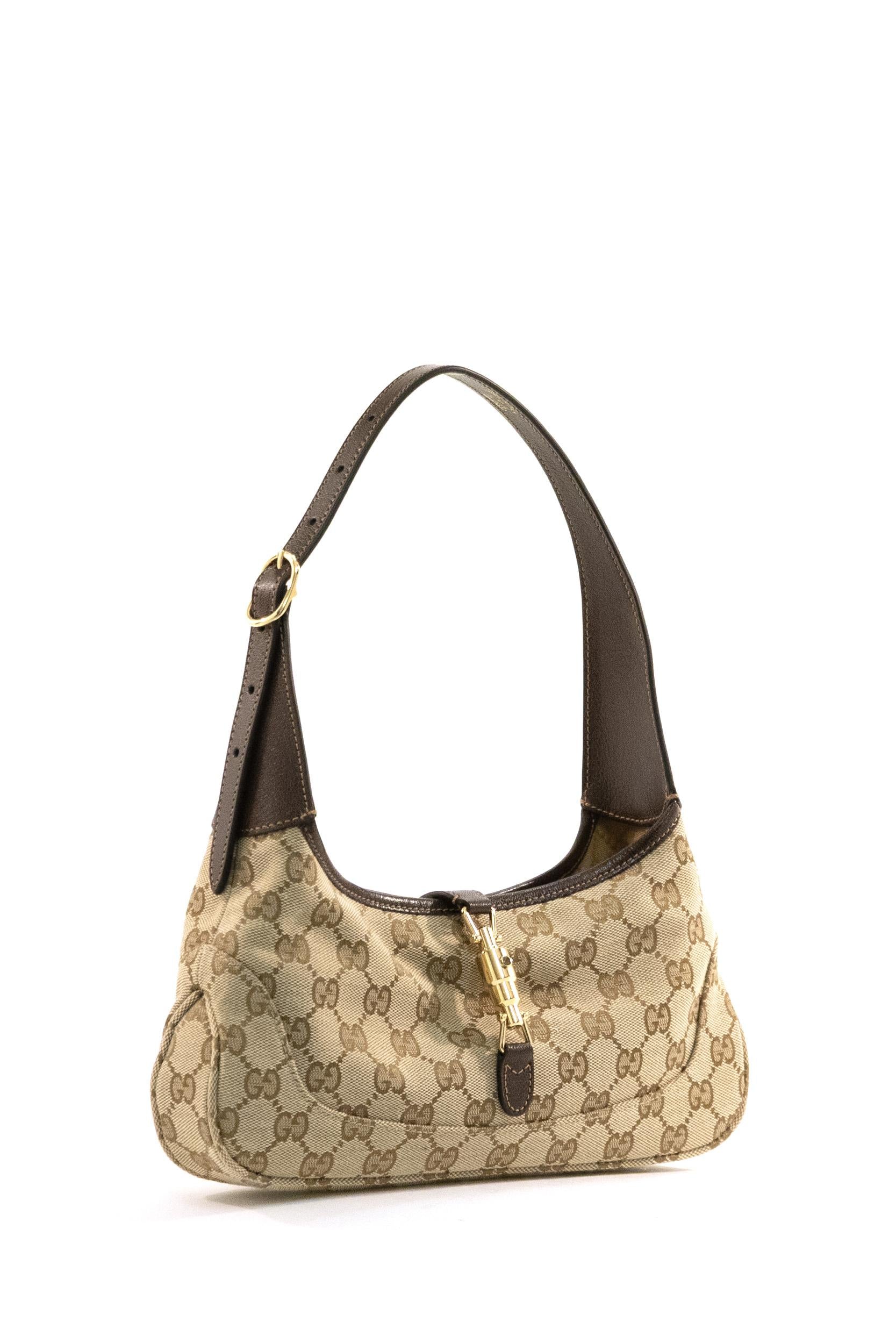 Borsa Jackie Slim in tessuto GG sabbia e marrone scuro<BR/> 863137 FAFV2 9651 GUCCI 