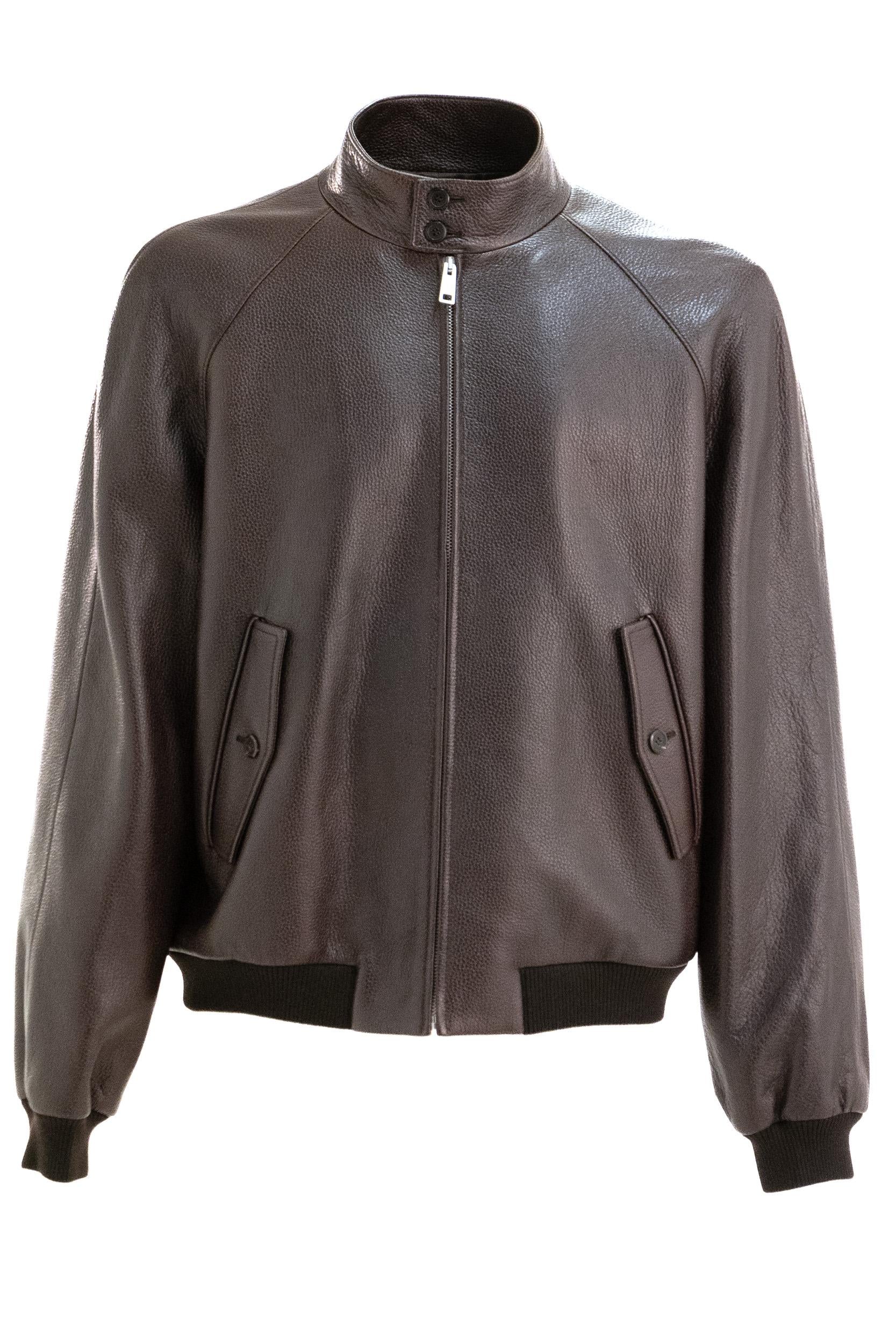 Bomber in Pelle<BR/> UPW576 S OOO 17T8 F0003 PRADA 
