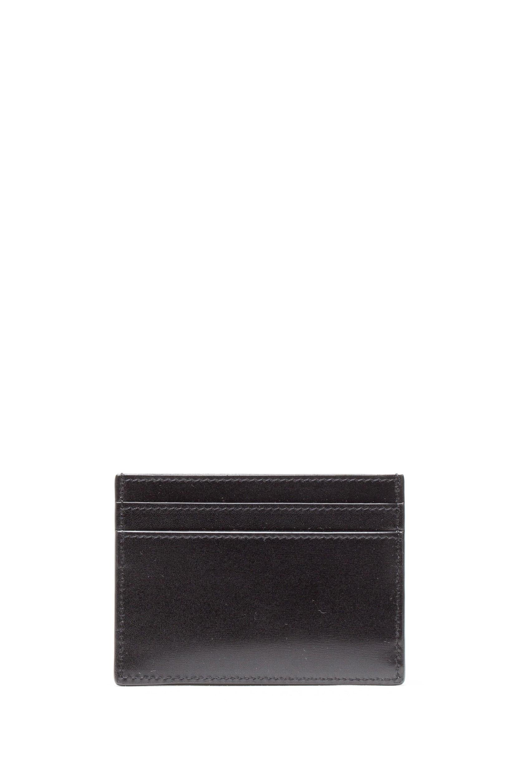 Portacarte Monogram pelle nera logo argento 485631 0SX0E 1000 SAINT LAURENT 