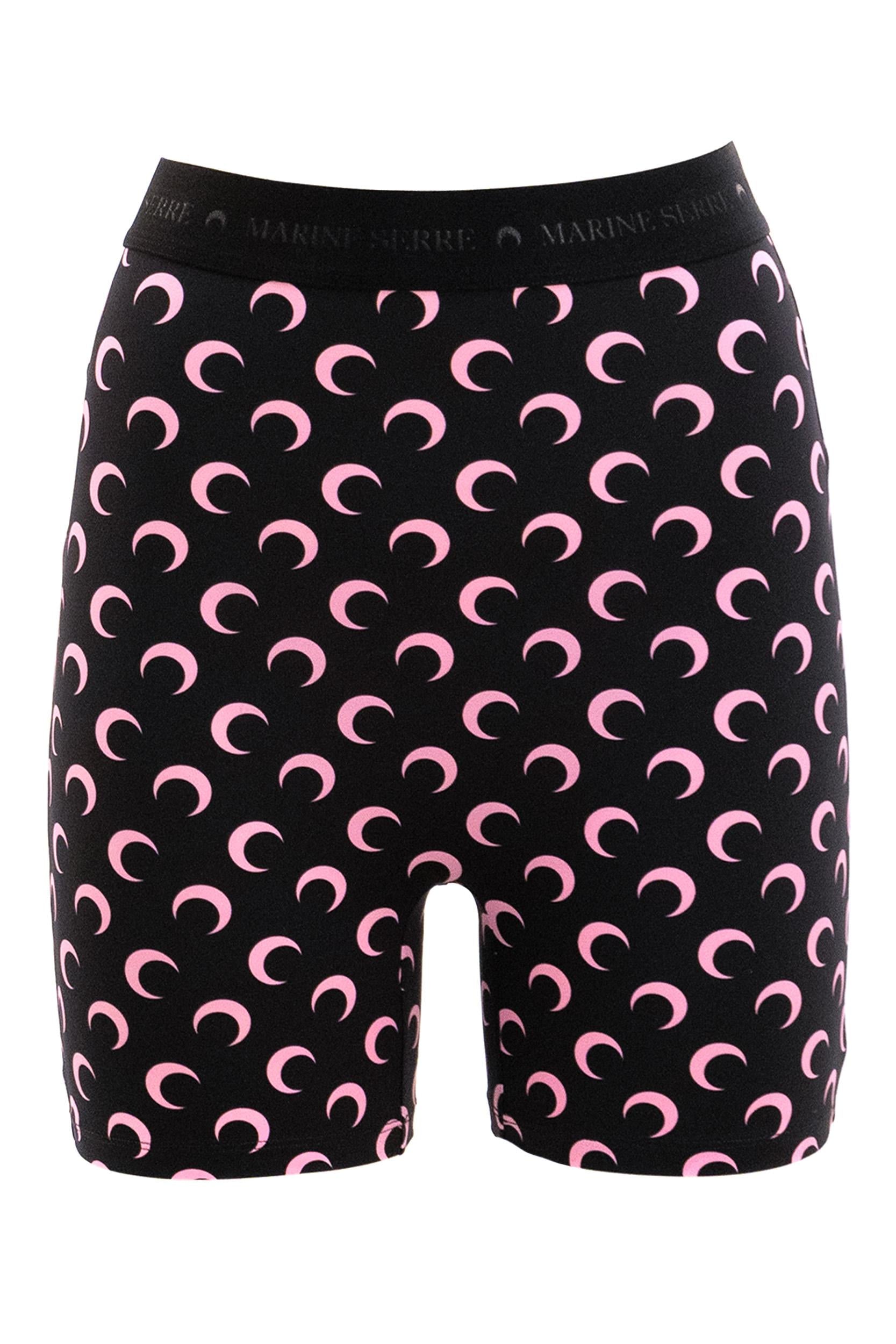Cycling shorts in jersey elasticizzato di colore nero <BR/> WSH007A CJER0001 BK90 MARINE SERRE 