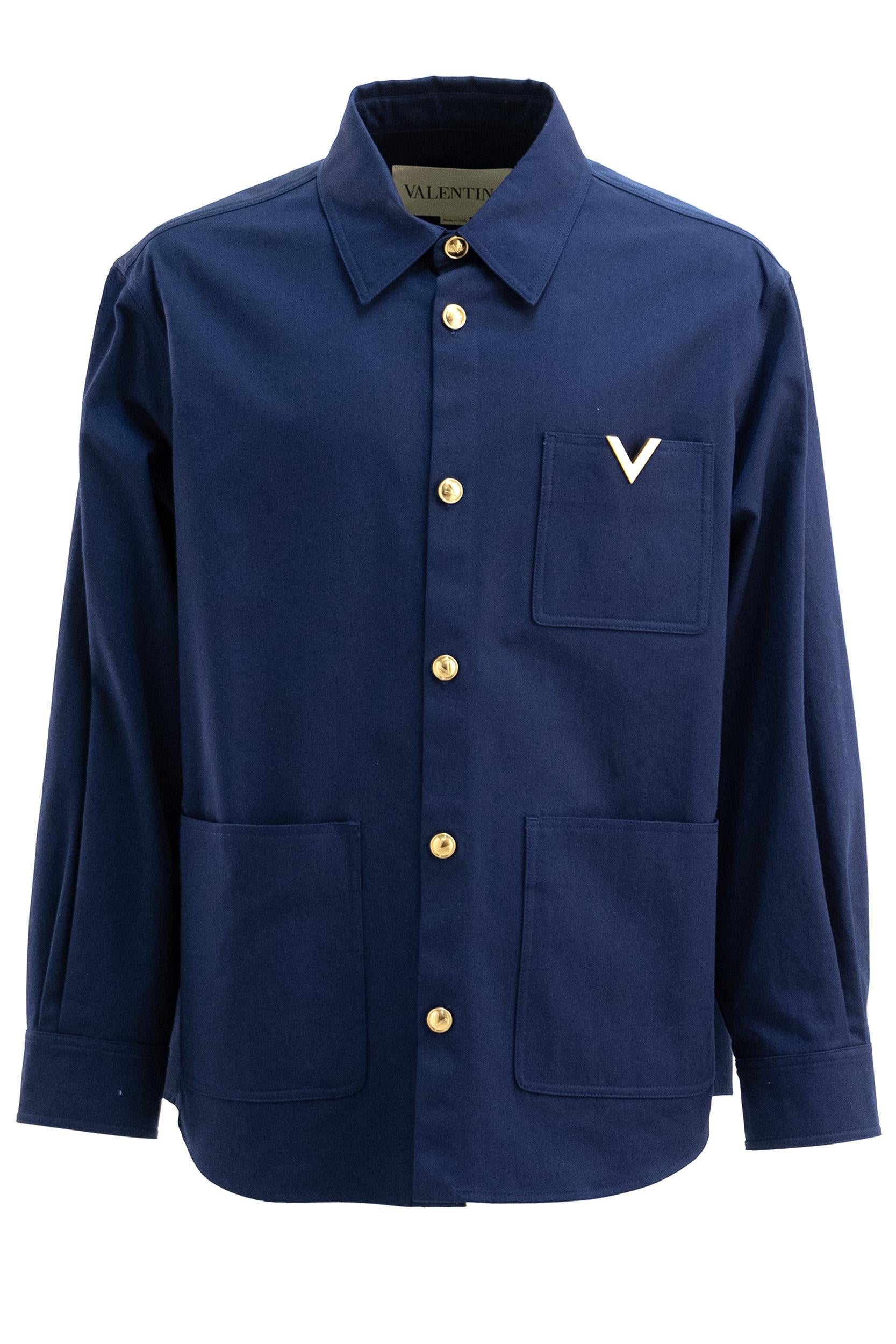 Giacca Camicia in Gabardina di Cotone<BR/> 8V3CIO11ALS 788 VALENTINO GARAVANI 