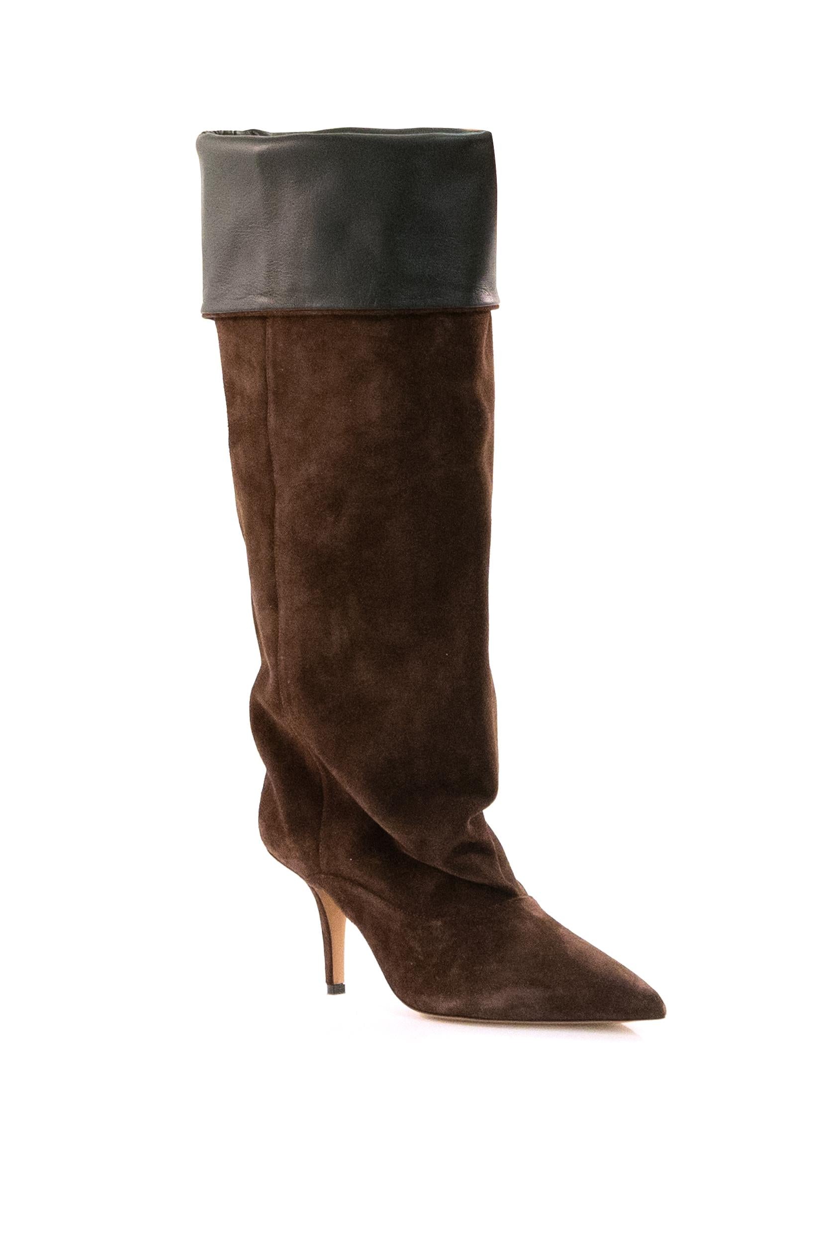 Stivali Ines<BR/> PX1685 CIOCCOLATO-BLACK PARIS TEXAS 