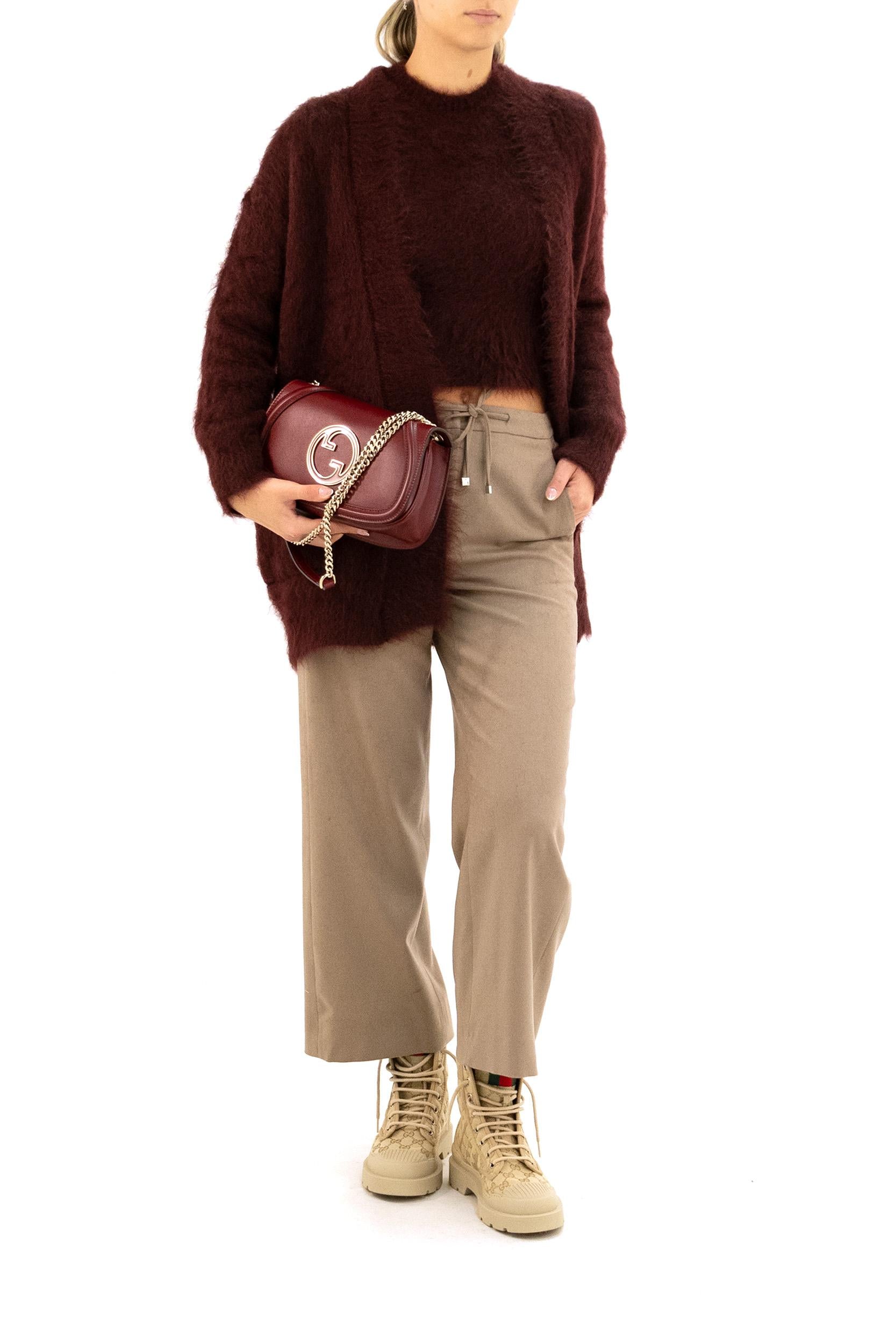 Cardigan Affetto in mohair color bordeaux<BR/> AFFETTO1234 003 MAX MARA 