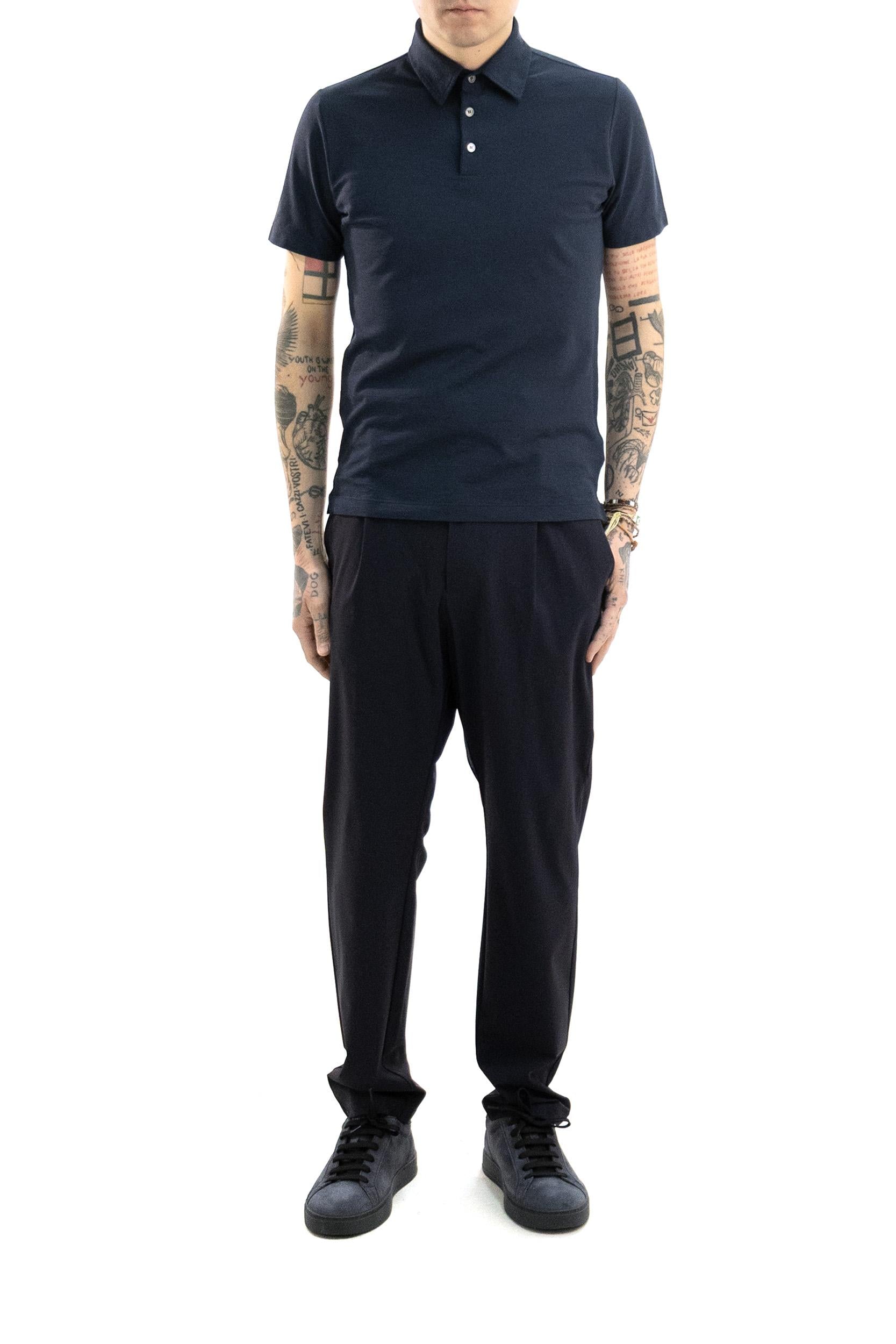Polo in Crêpe di Cotone<BR/><BR/> 815159 ZG380 Z0178 ZANONE 