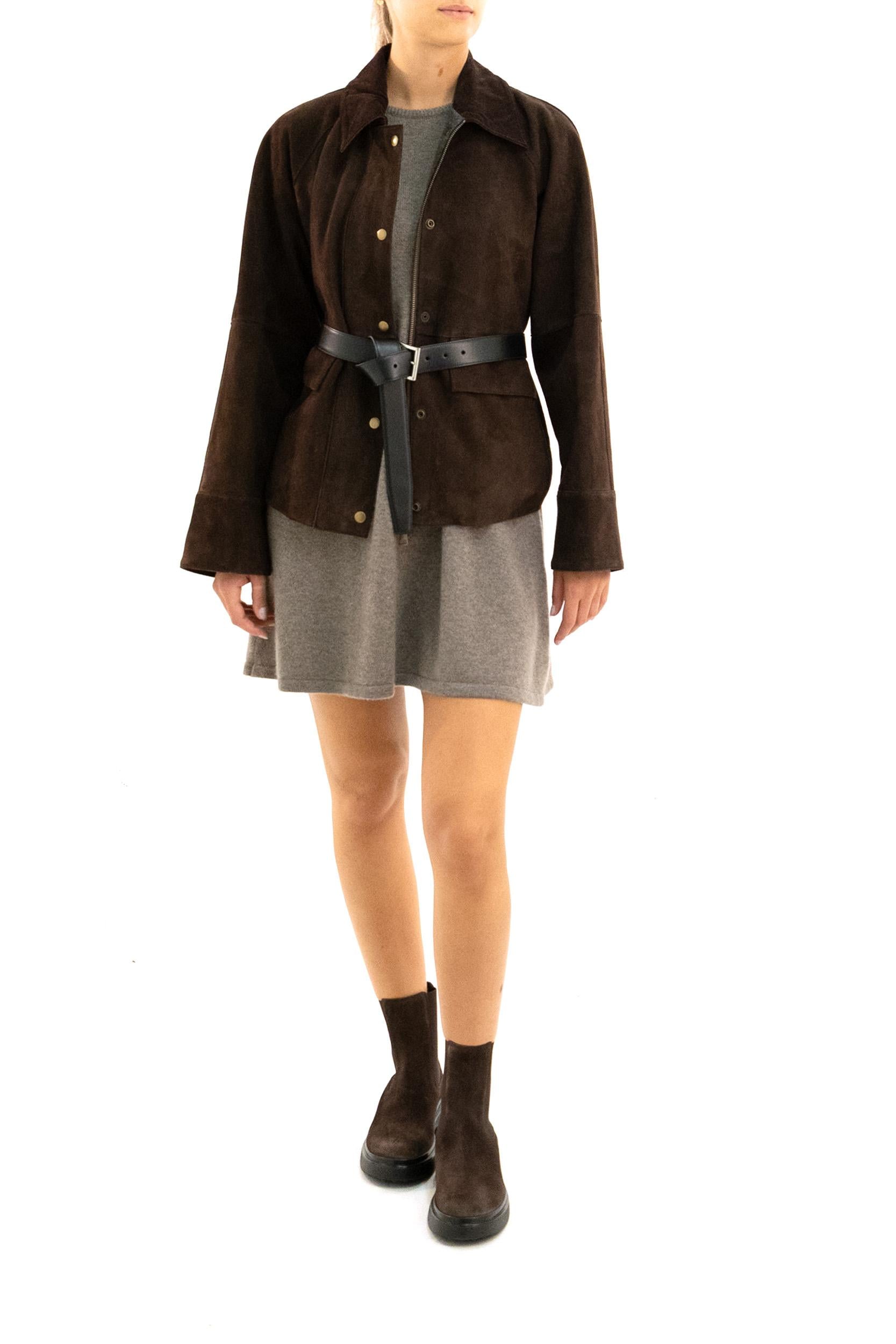 Giacca in Suede<BR/> MONET25W-D431764 086 P.A.R.O.S.H. 