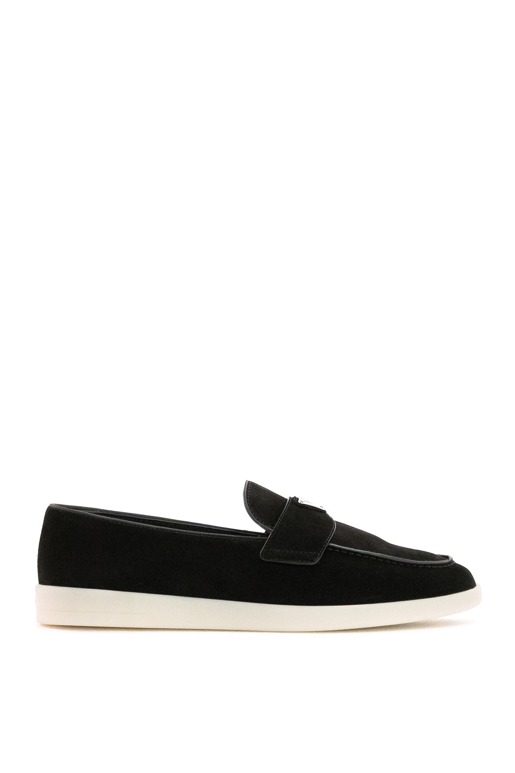 Mocassini in suede di colore nero<BR/> 2DG124 F G001 103 F0632 PRADA 