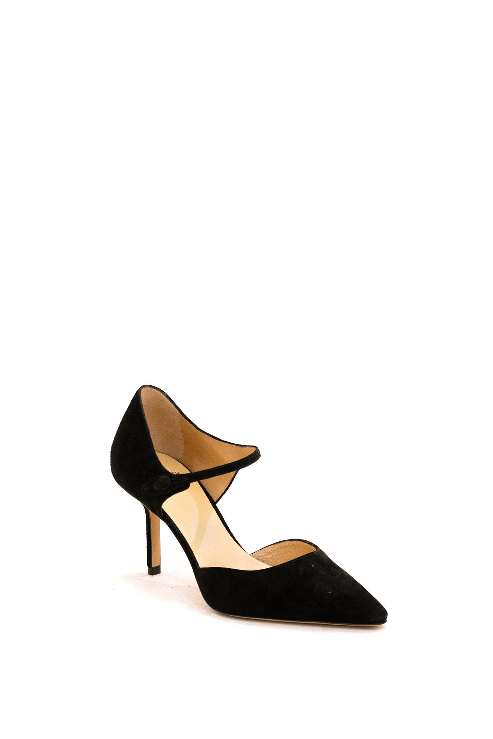 Décolleté in Camoscio Nero<BR/> R1P1005 N201 300 FRANCESCO RUSSO 