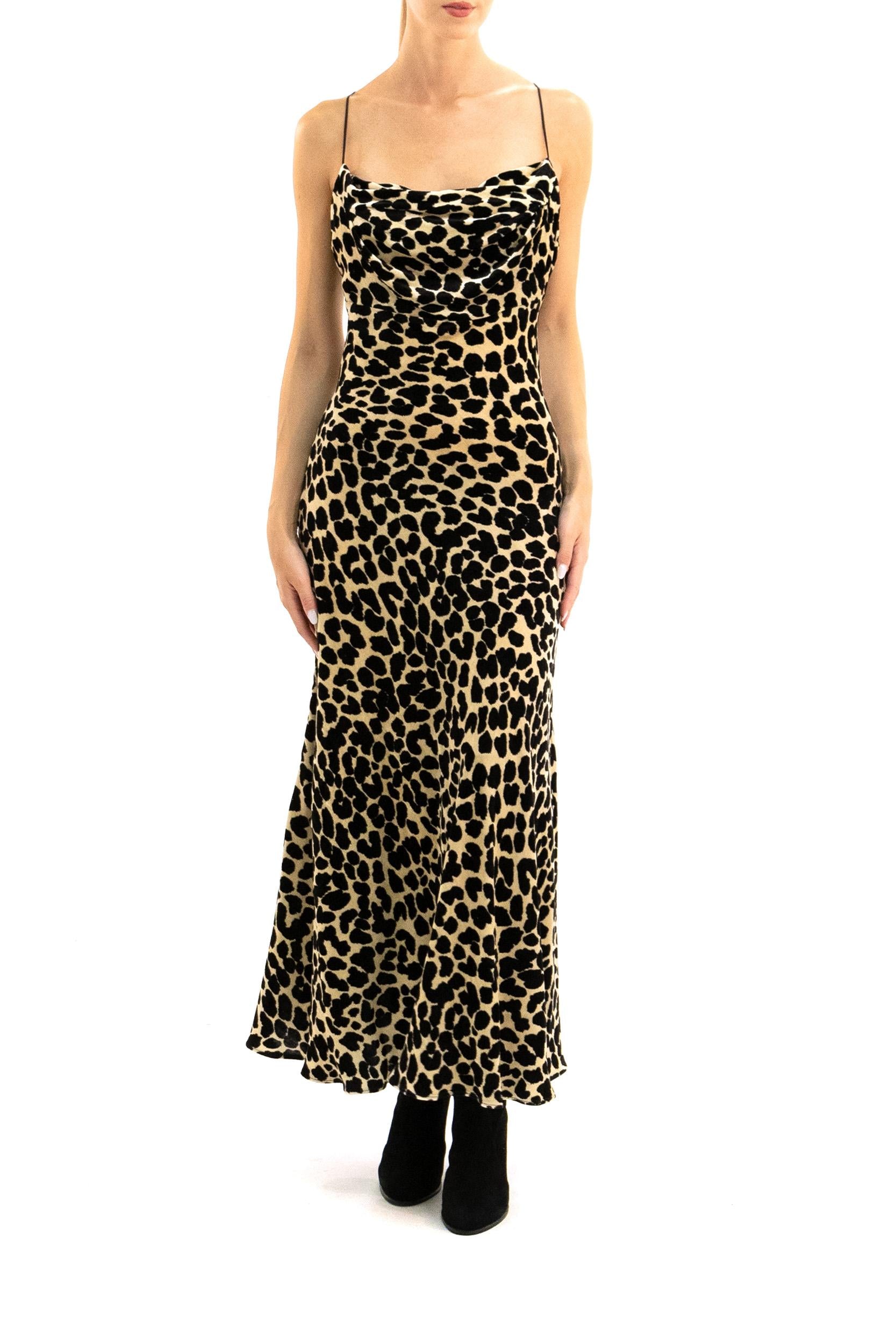 BALMAIN Abito in velluto leopardato<BR/> FF1RH055VI33 GBA BALMAIN 
