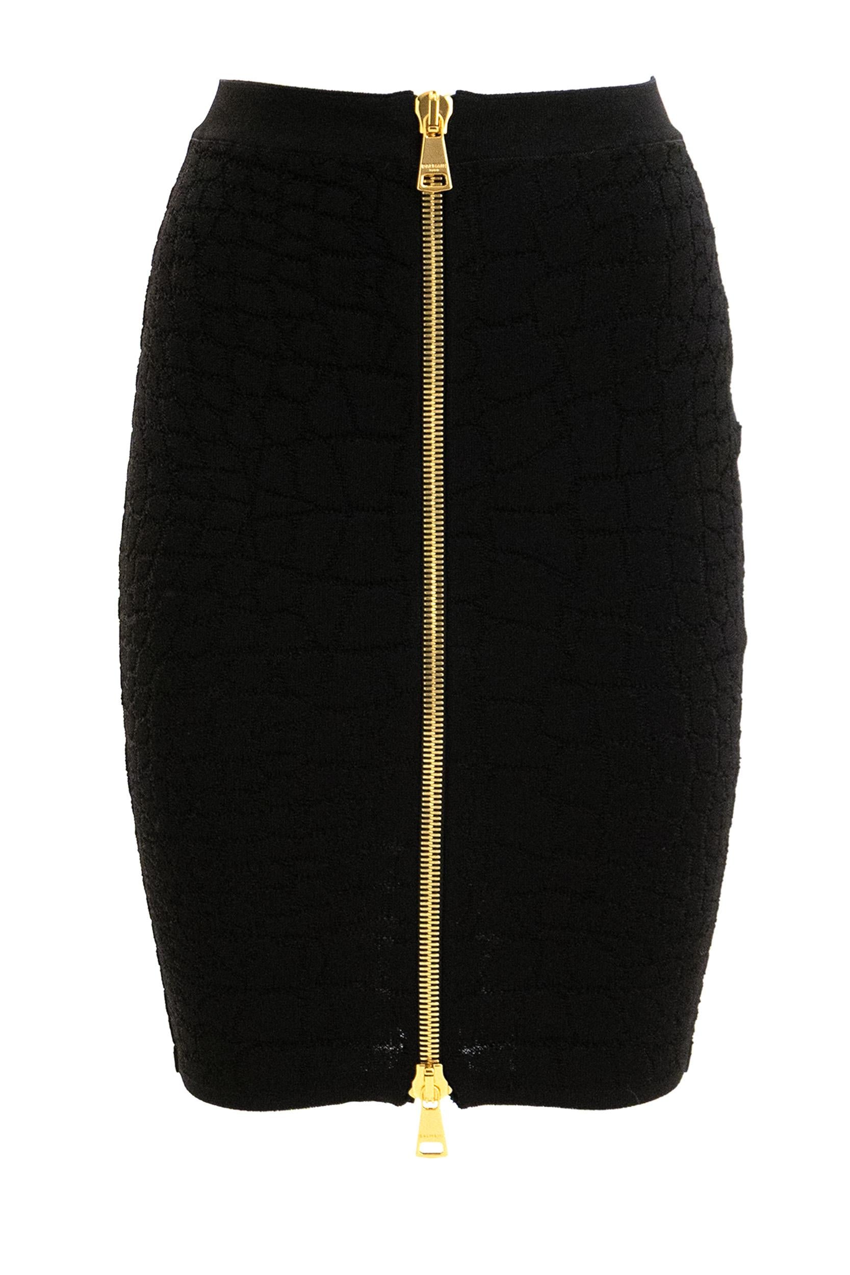 BALMAIN Gonna in maglia nera<BR/> FF0LC290KJ14 0PA BALMAIN 