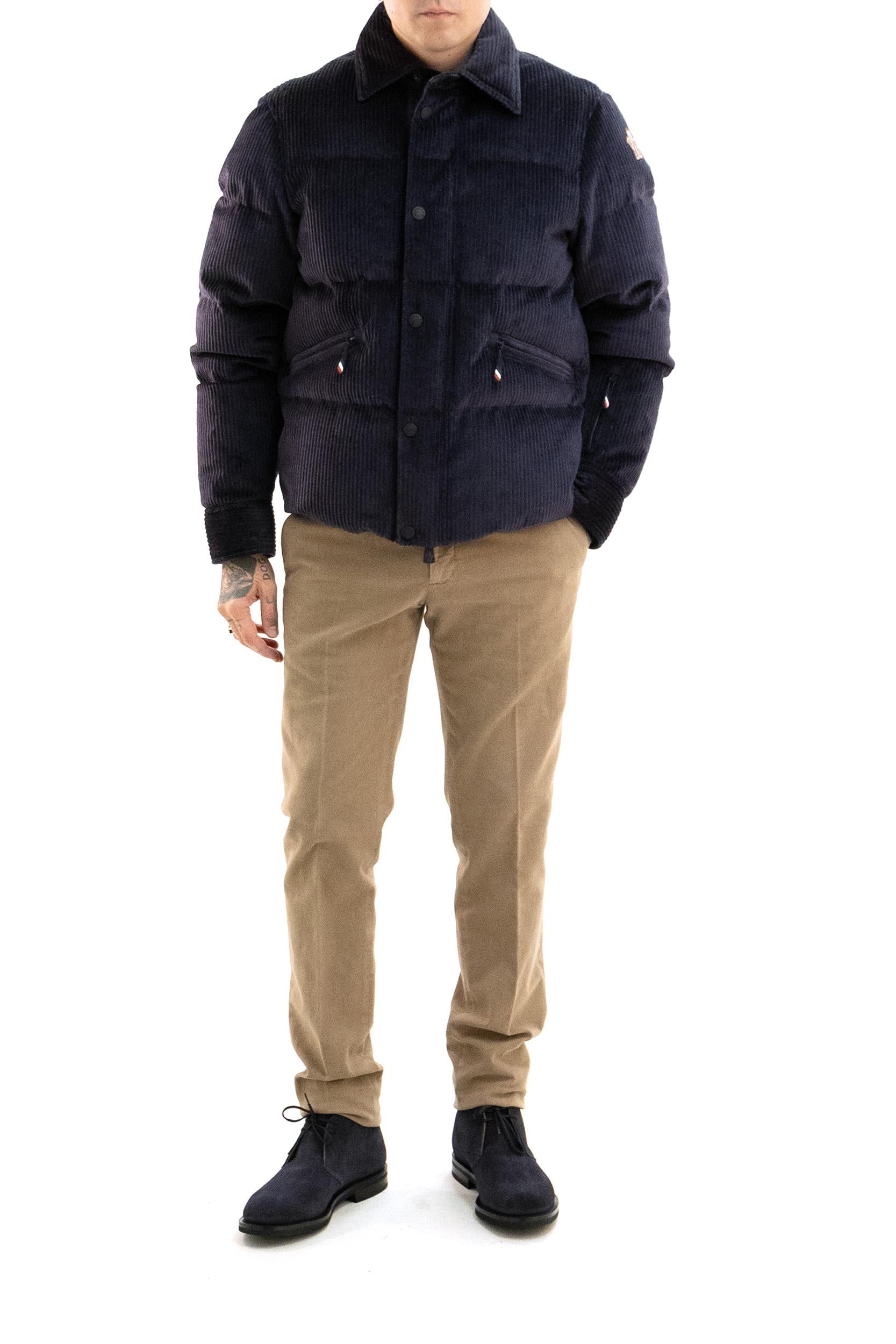 Giacca da sci Elgon in velluto a coste di colore blu<BR/> 1A000-07 597WG 742 MONCLER GRENOBLE 