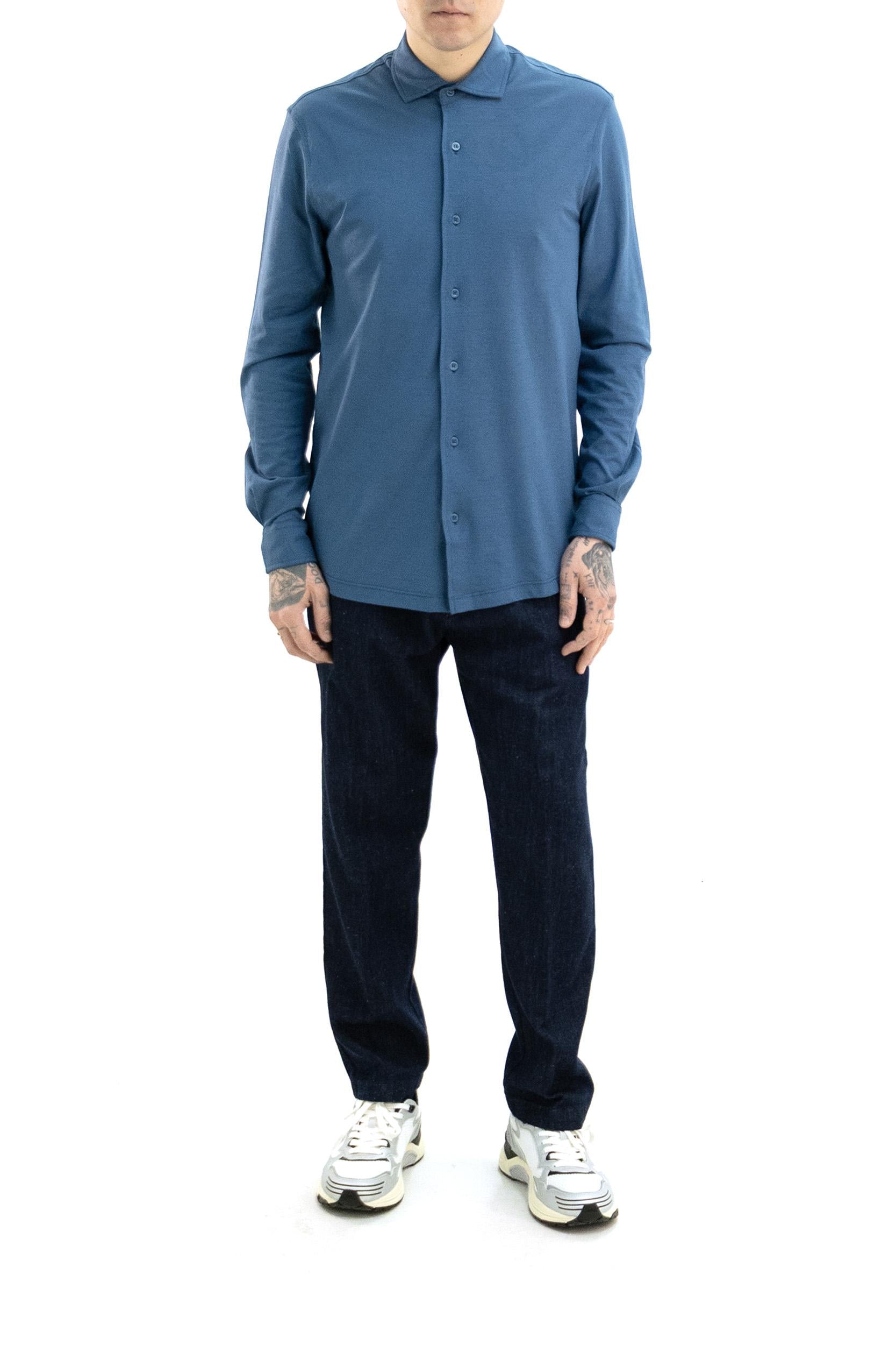 Camicia in cotone di colore ottanio<BR/> WCAPRIL W8321022 002 KIred 