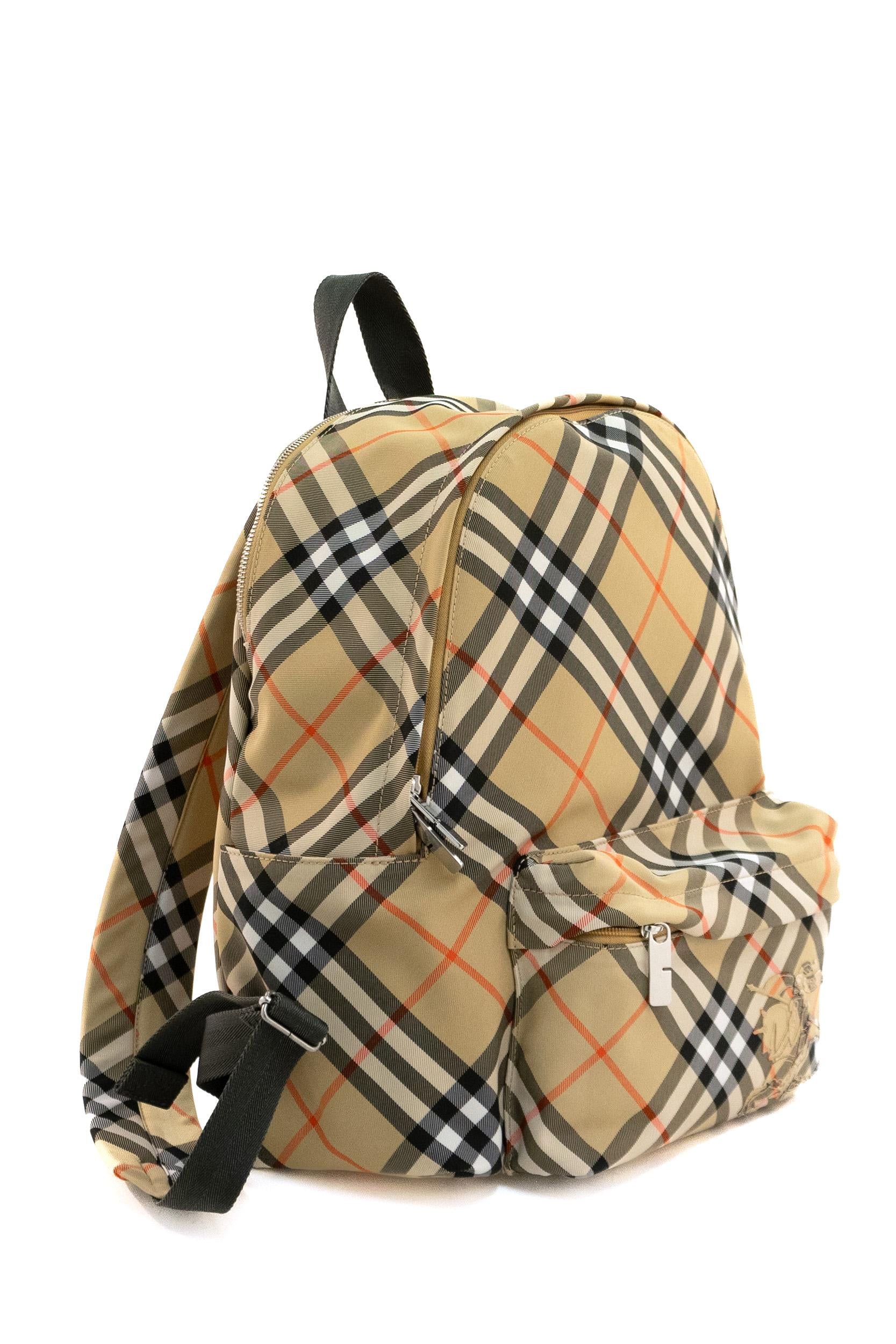 Zaino in tessuto Check con manico superiore 8102354 SAND BURBERRY 