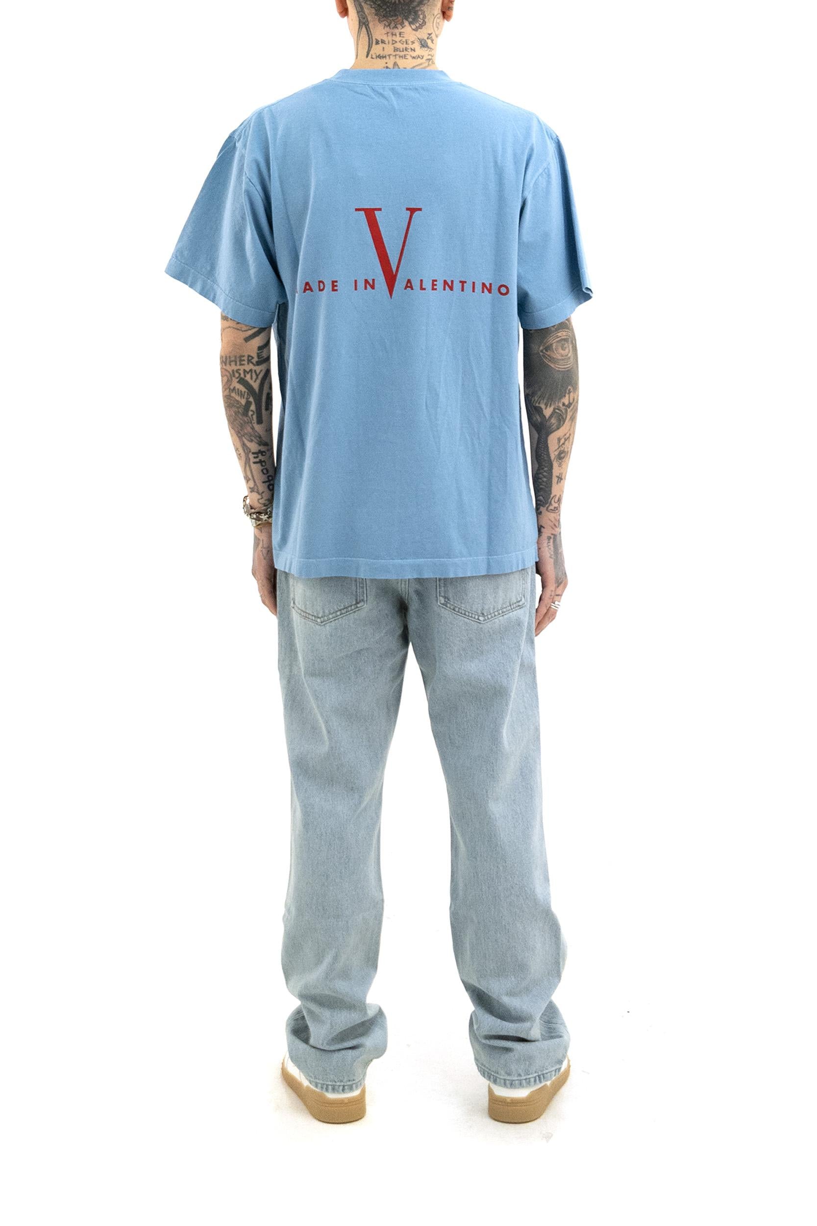 T-shirt in Cotone con Stampa<BR/> 8V3MG17UBBA BLM VALENTINO GARAVANI 
