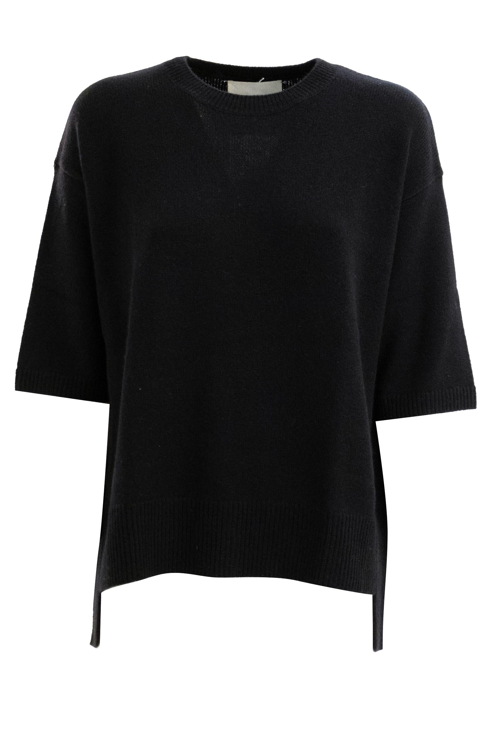 Maglia The Camille Cashmere Nero<BR/> 202121 BLACK LISA YANG 