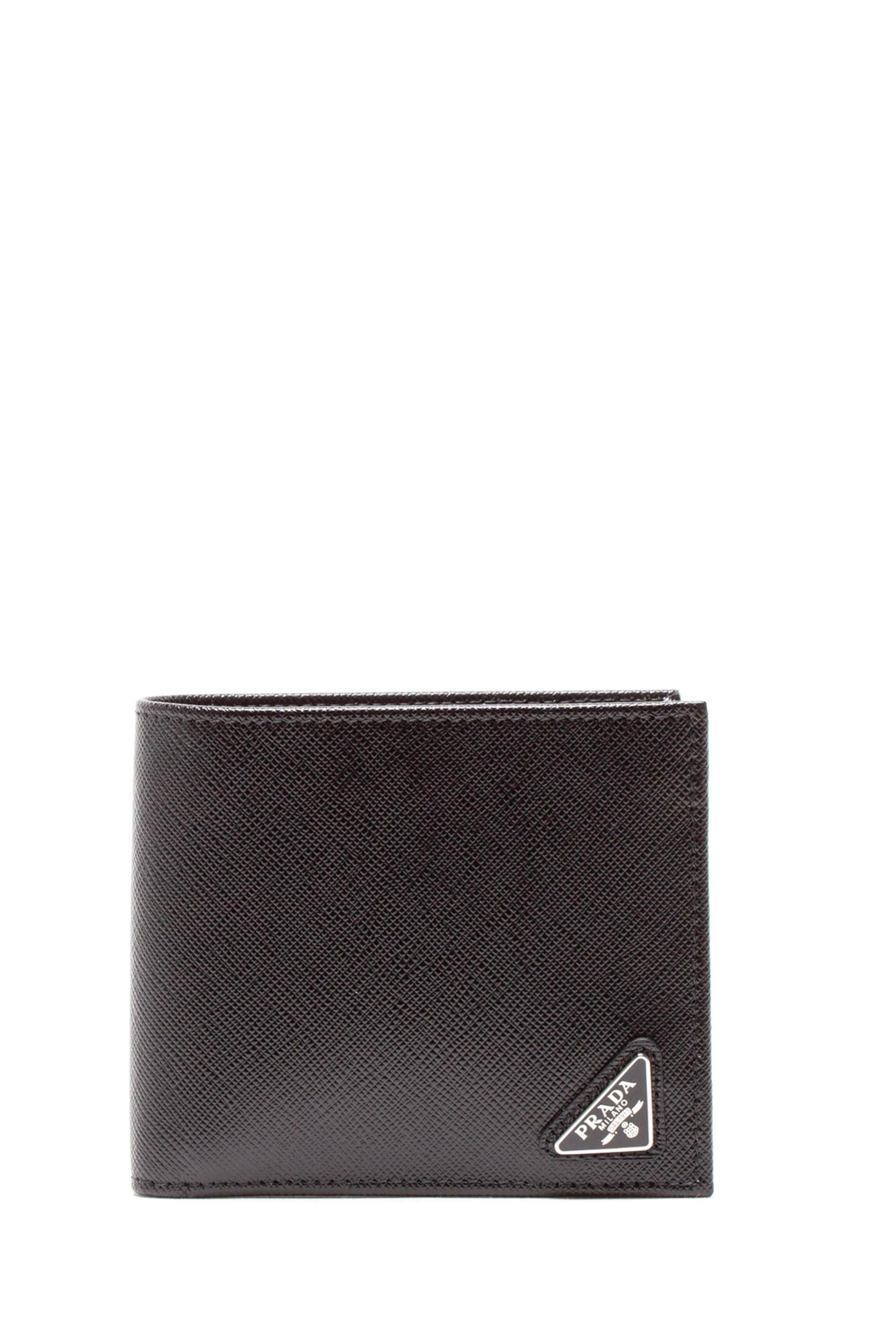 Portafoglio in pelle Saffiano color nero 2MO513 QHH F0002 PRADA 