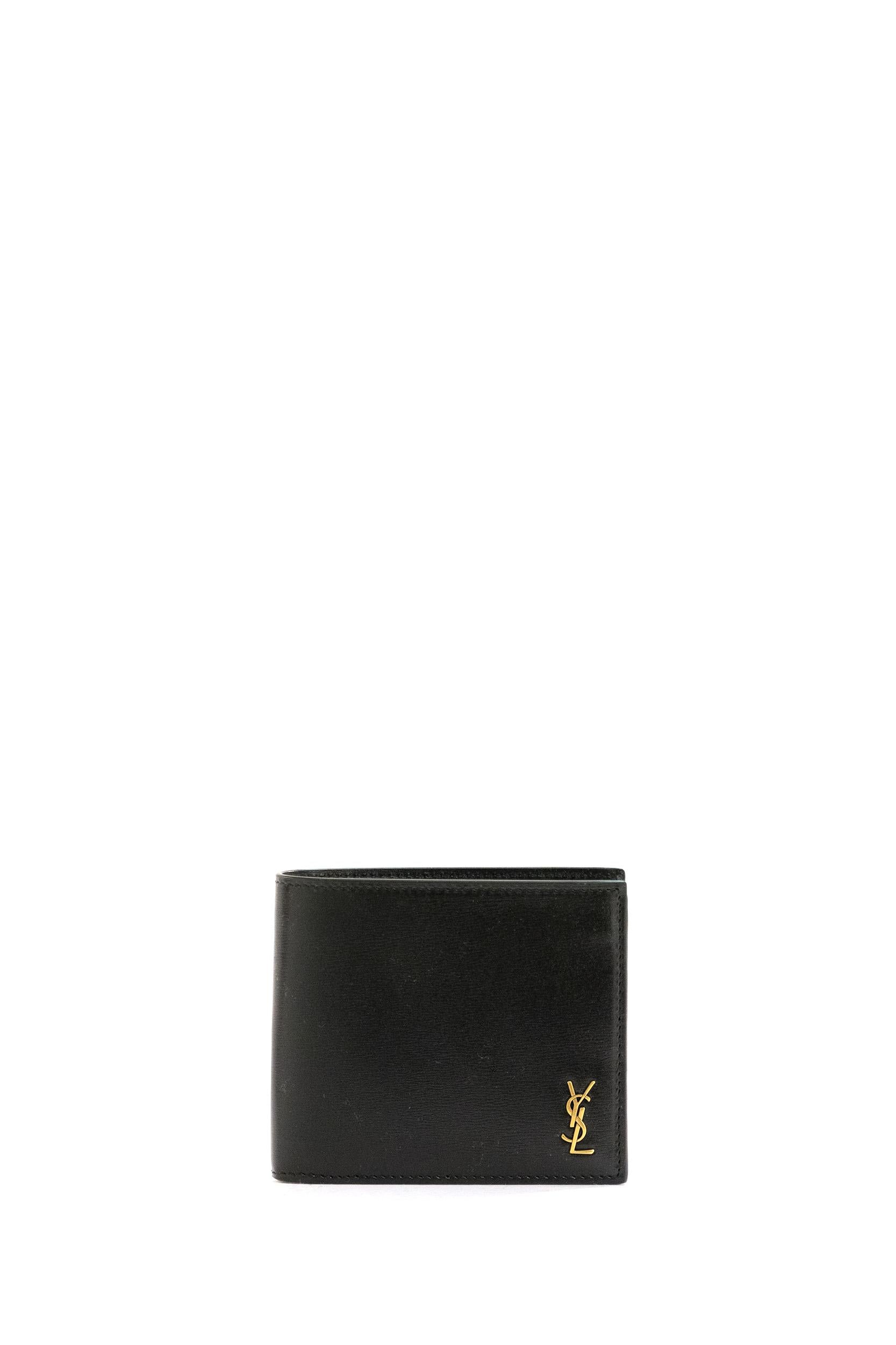 Portafoglio Cassandre in pelle liscia opaca di colore nero 607727 02G0W 1000 SAINT LAURENT 