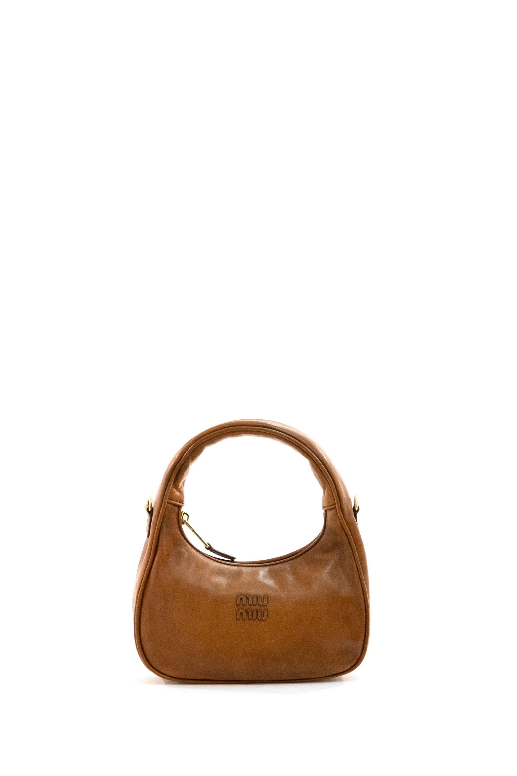 Borsa Wander in pelle marrone<BR/> 5BC125 V OMF 2IER F0046 MIU MIU 