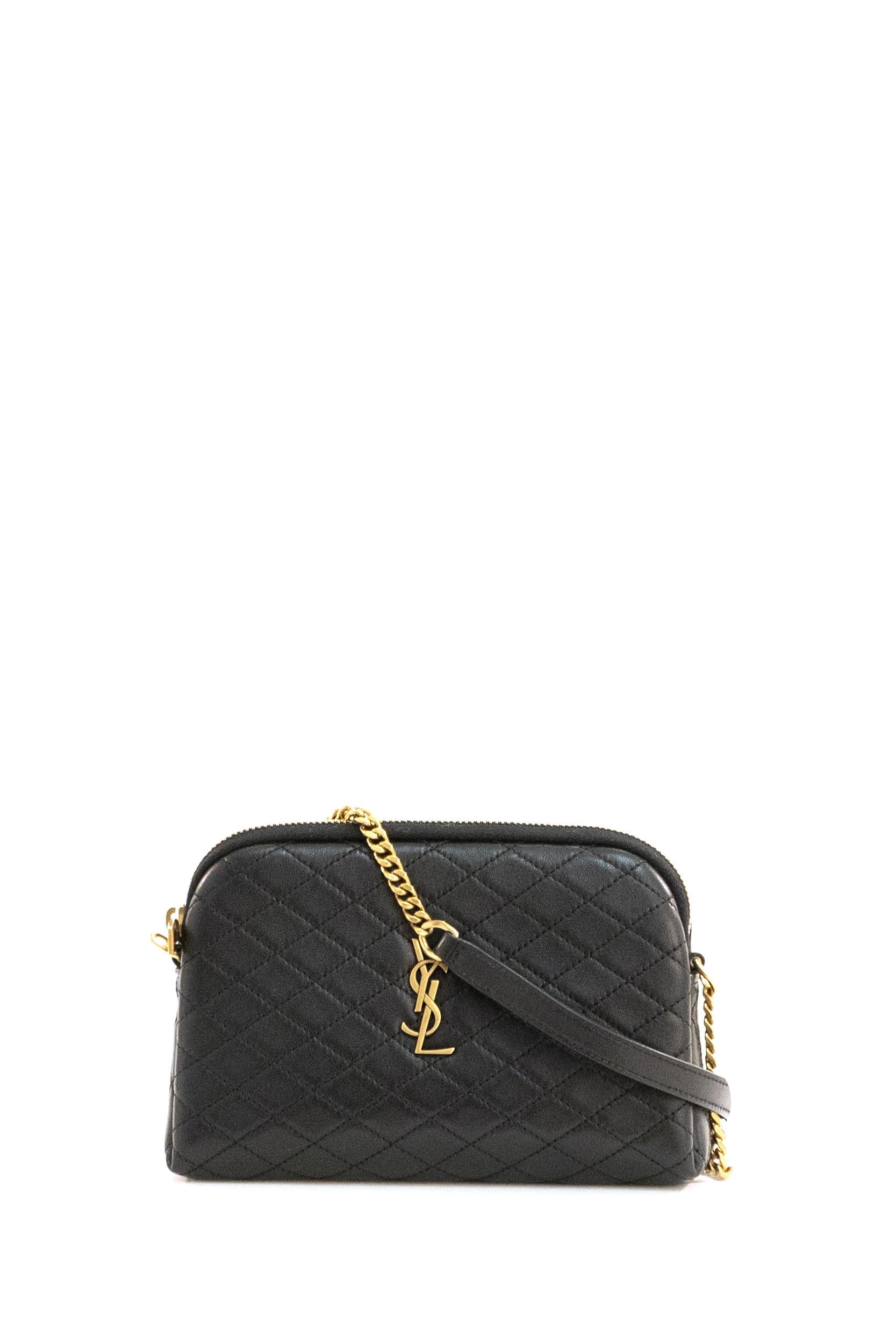 SAINT LAURENT Borsa Gaby in pelle trapuntata color nero<BR/> 733667 1EL07 1000 SAINT LAURENT 