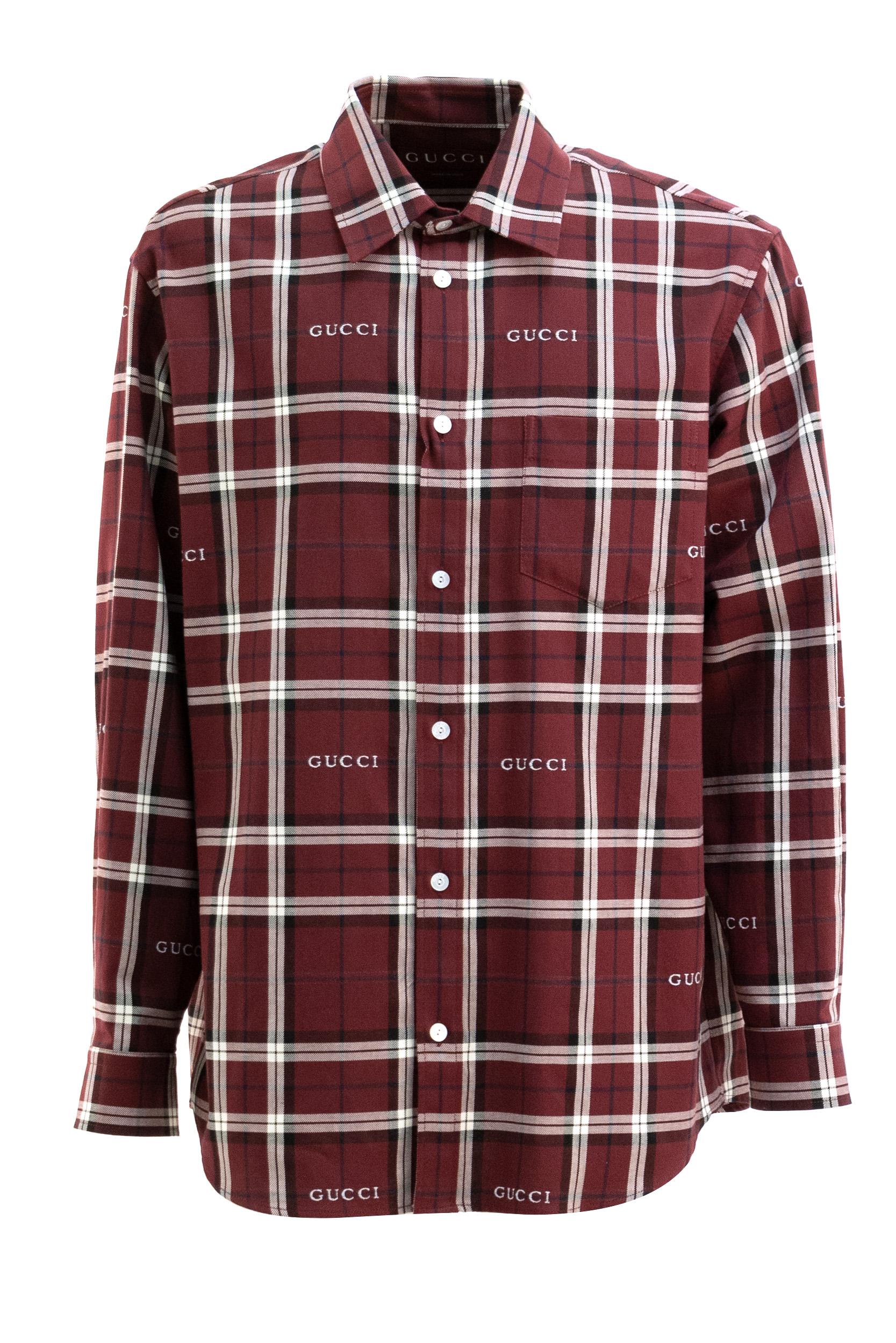 Camicia in Tartan di Cotone Jaquard<BR/> 852895 ZAUAC 6013 GUCCI 