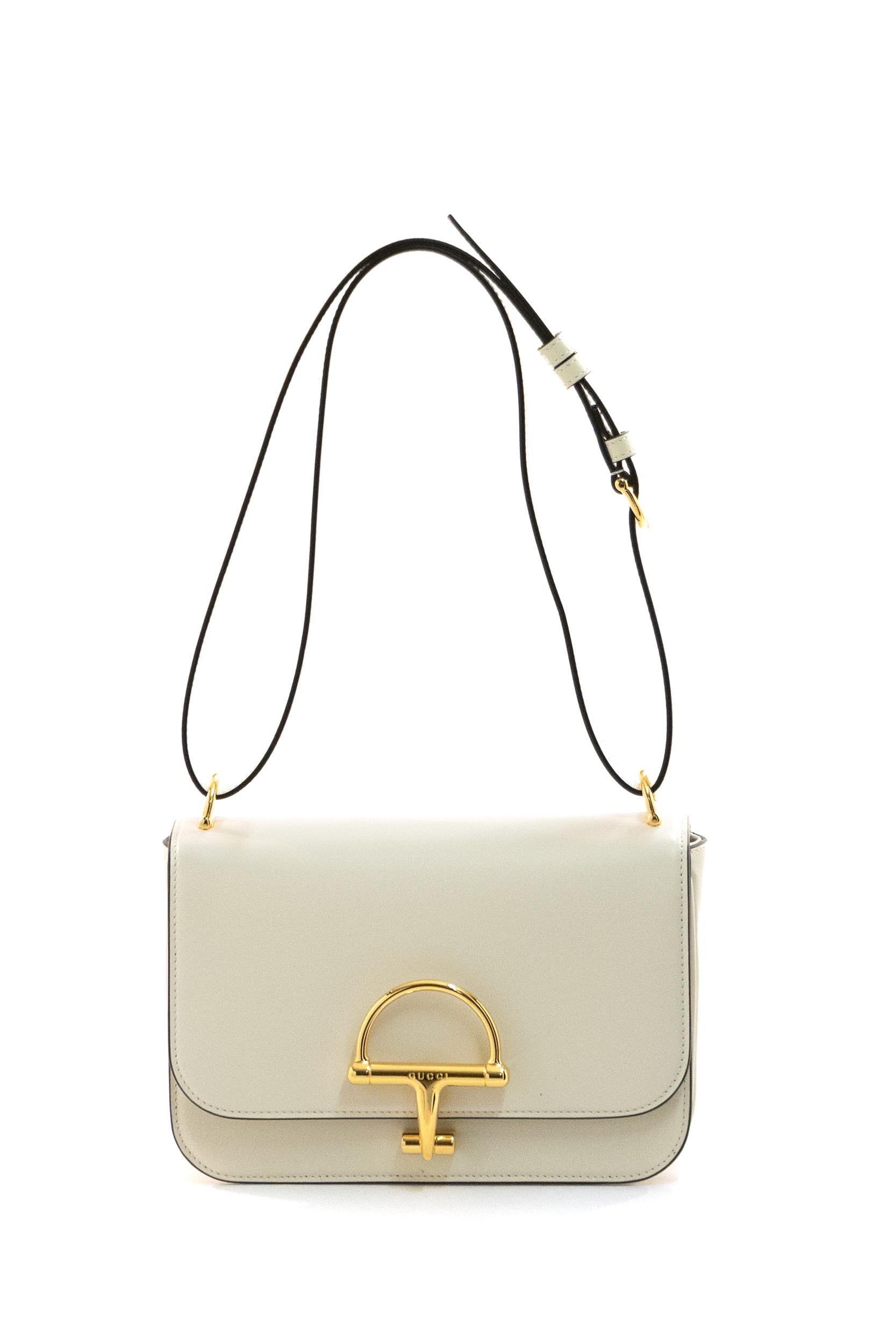 Borsa a spalla Gucci Siena in pelle di colore avorio<BR/> 846705 AAFKB 9540 GUCCI 