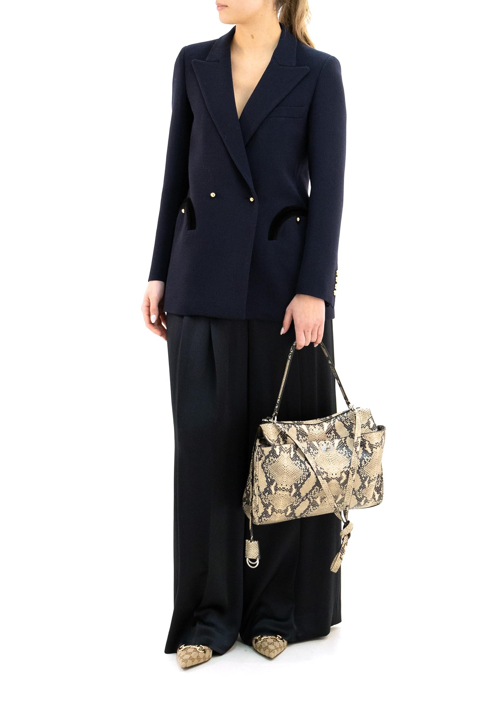 Blazer Doppiopetto in Satin<BR/> BZEND01 NO-ESSE 0017 BLAZE' MILANO 