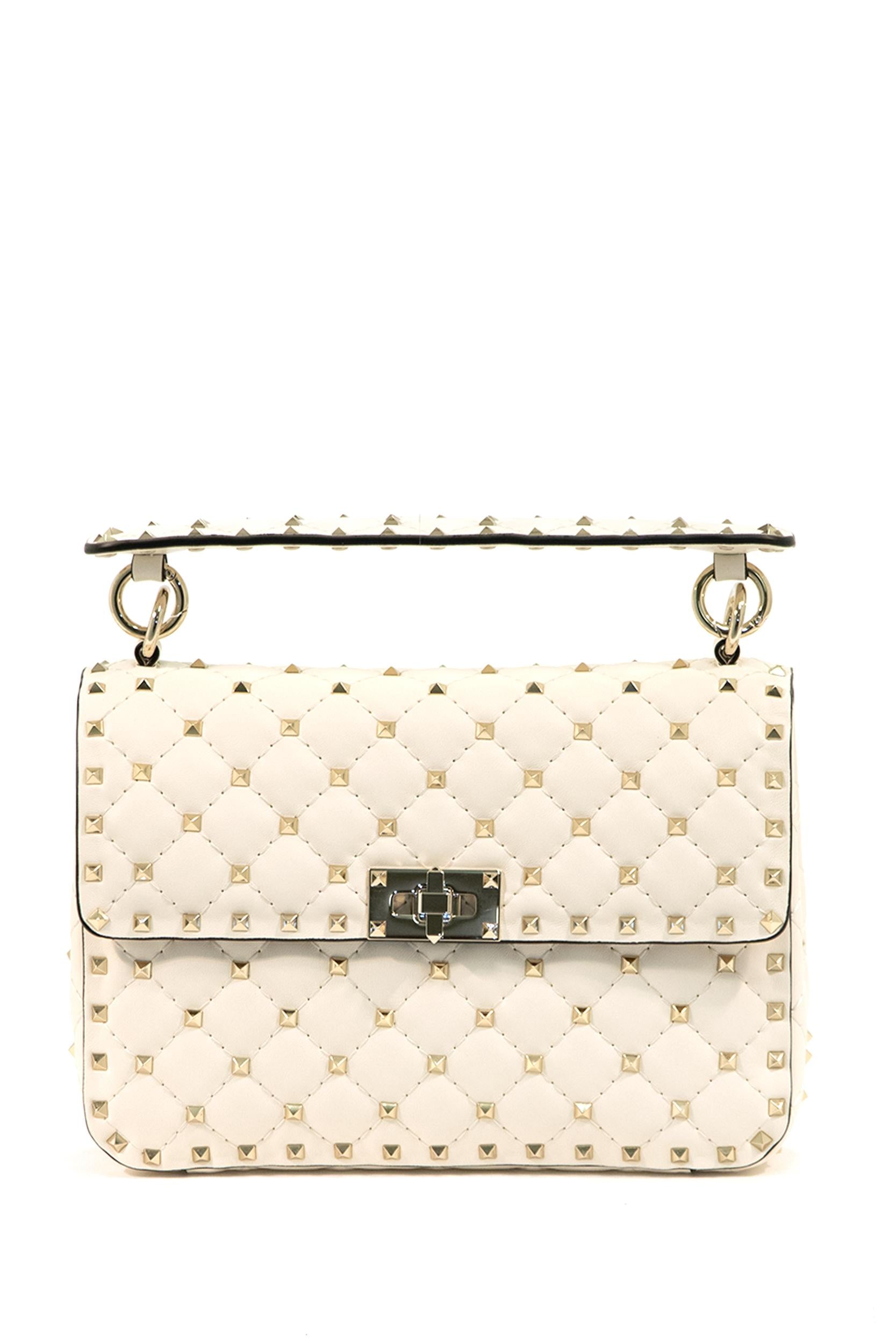 Borsa Rockstud Spike color avorio. 8W2B0122NAP I16 VALENTINO GARAVANI 