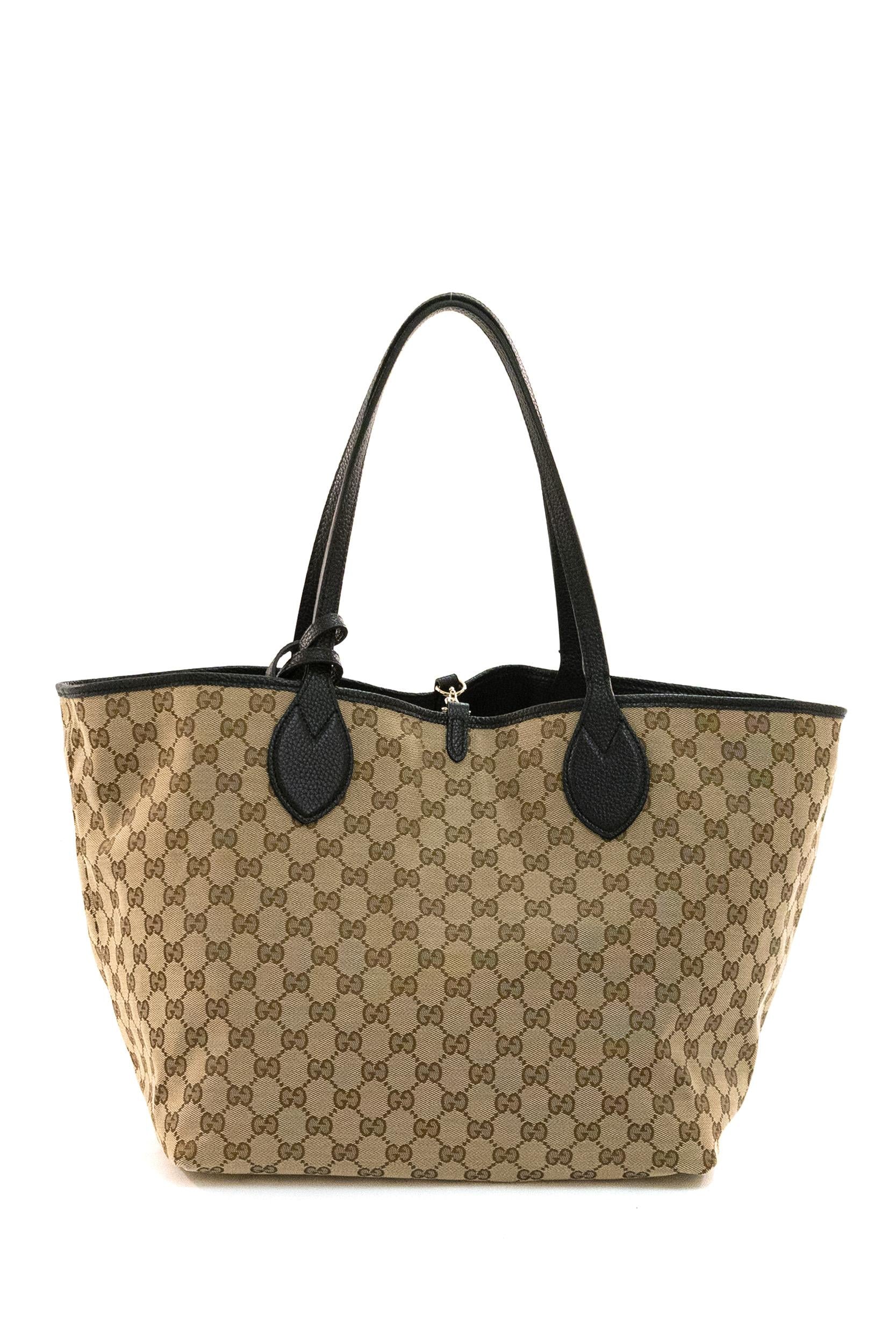 Borsa shopping reversibile in pelle martellata color nero 839112 AAFEQ 1069 GUCCI