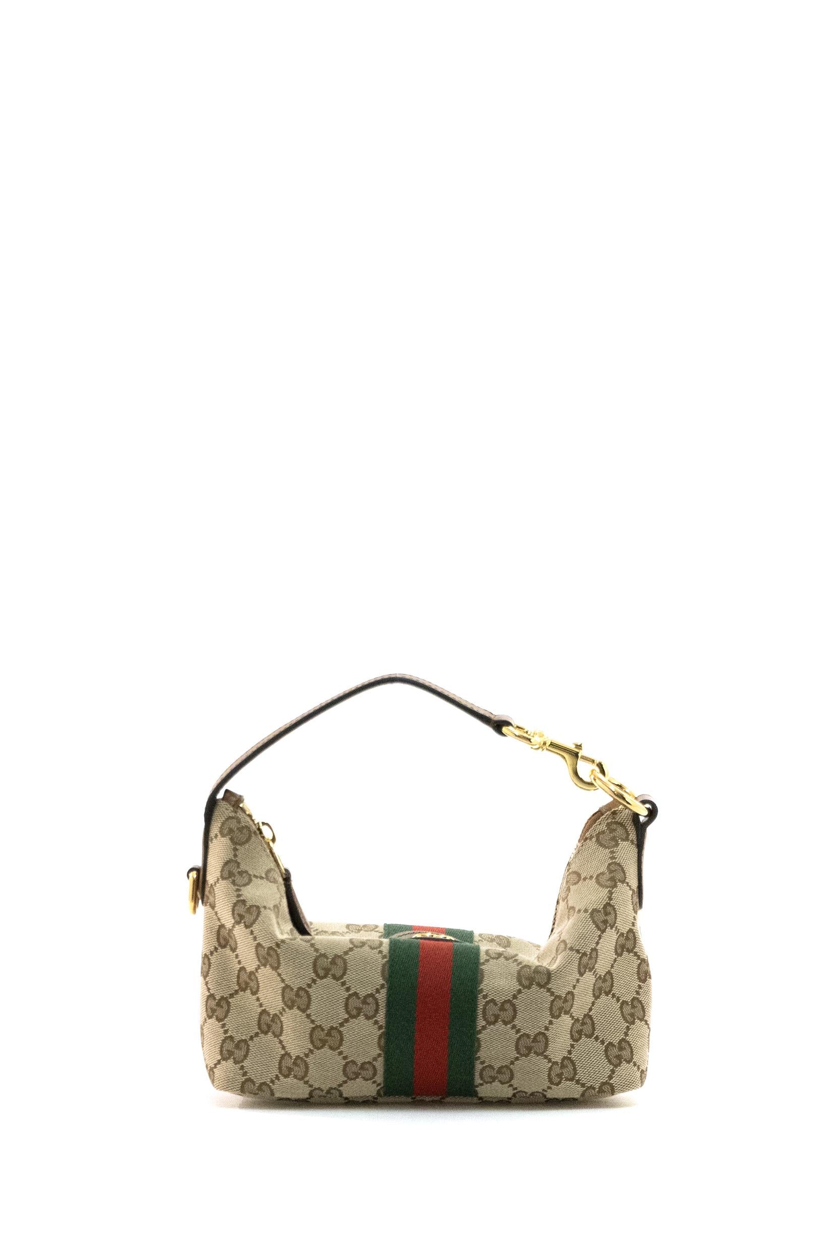 Mini borsa Gucci Vanity in tessuto GG di colore beige e marrone<BR/> 861775 FAFUF 9870 GUCCI 