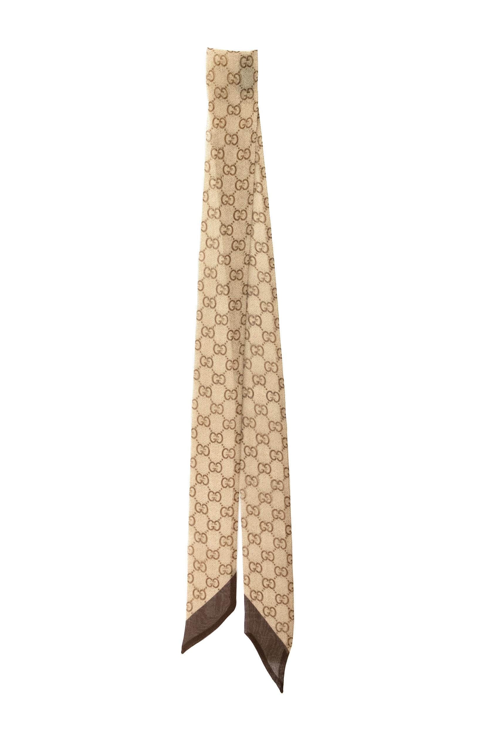 Nastro in Chiffon di Seta Stampato<BR/> 865307 3GAQS 9965 GUCCI 
