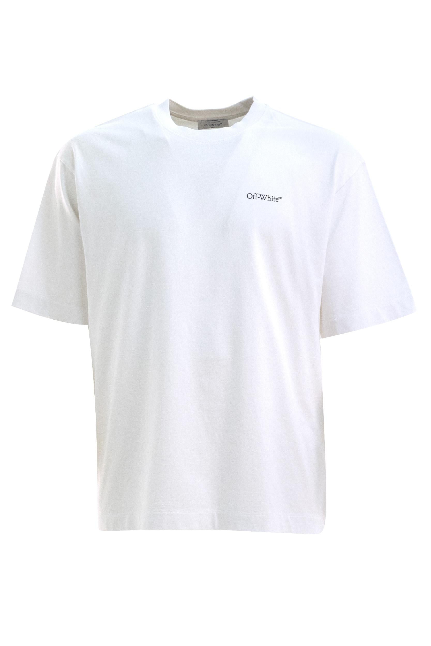 T-shirt Half Arrow<BR/> OMAA120F25JER013 0110 OFF WHITE 