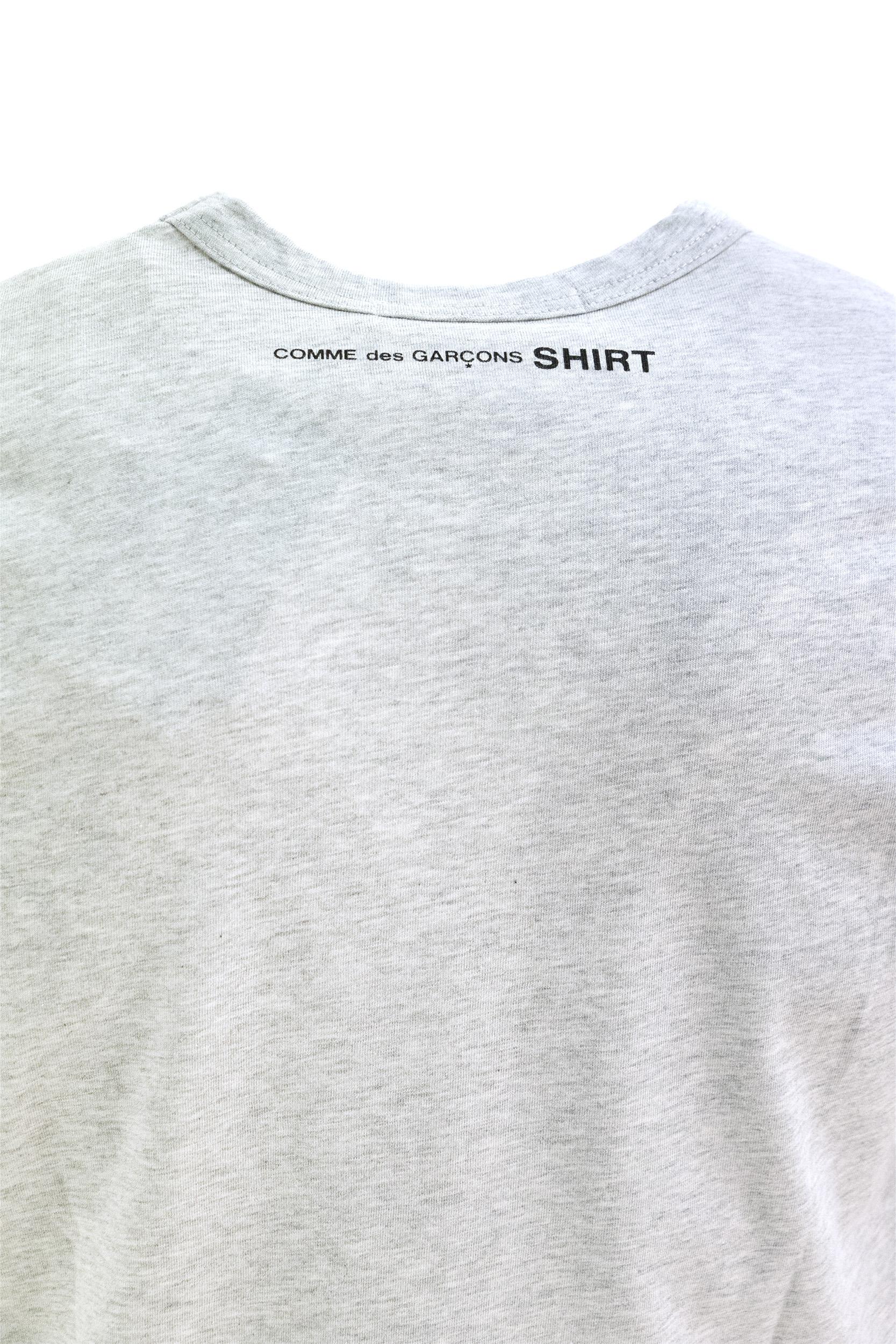 T-shirt in cotone di colore grigio<BR/> FQ-T033 1 CDG SHIRT 