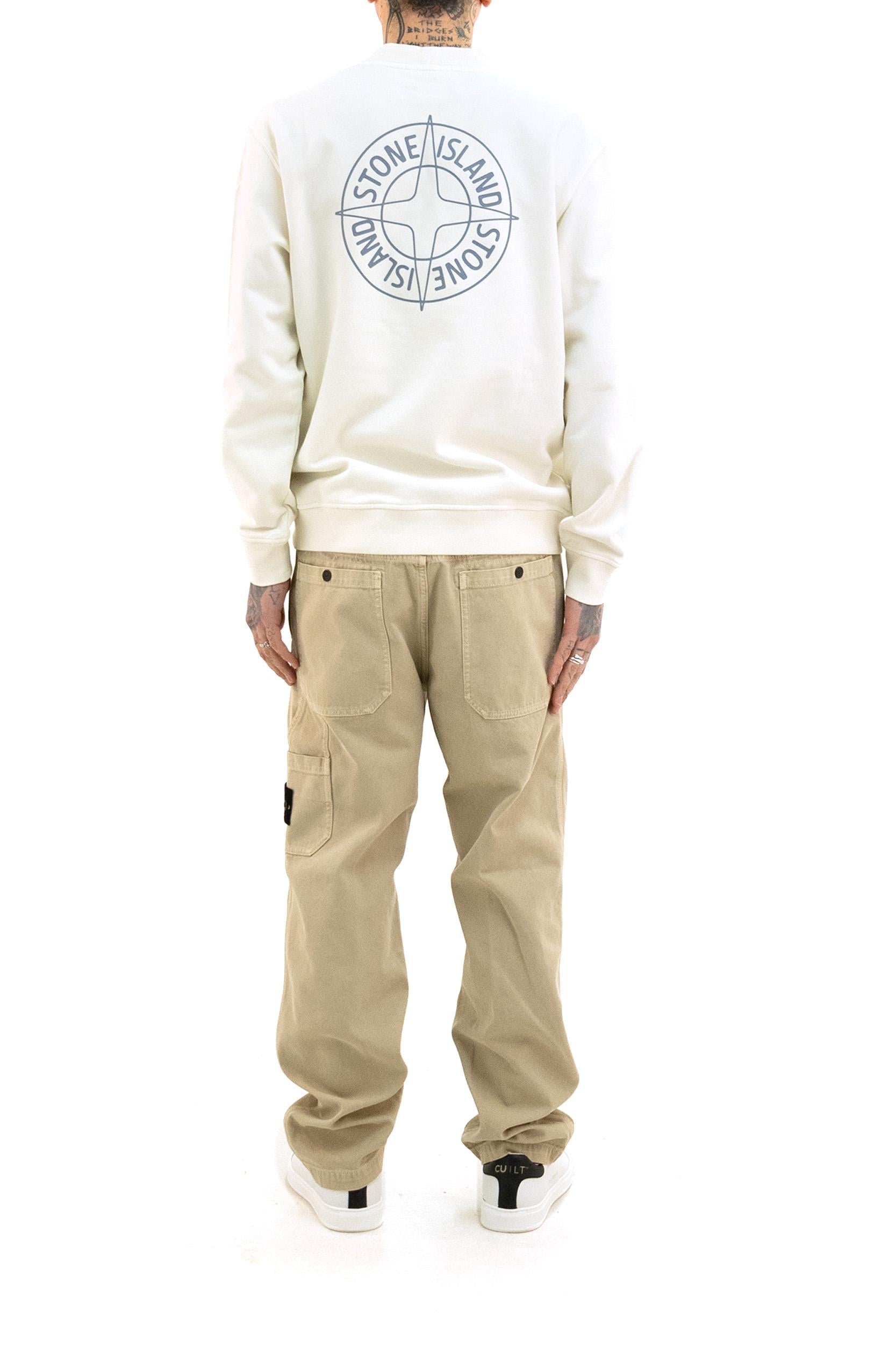 Felpa Girocollo in Cotone<BR/> L1S156100001 S0283 V0093 STONE ISLAND