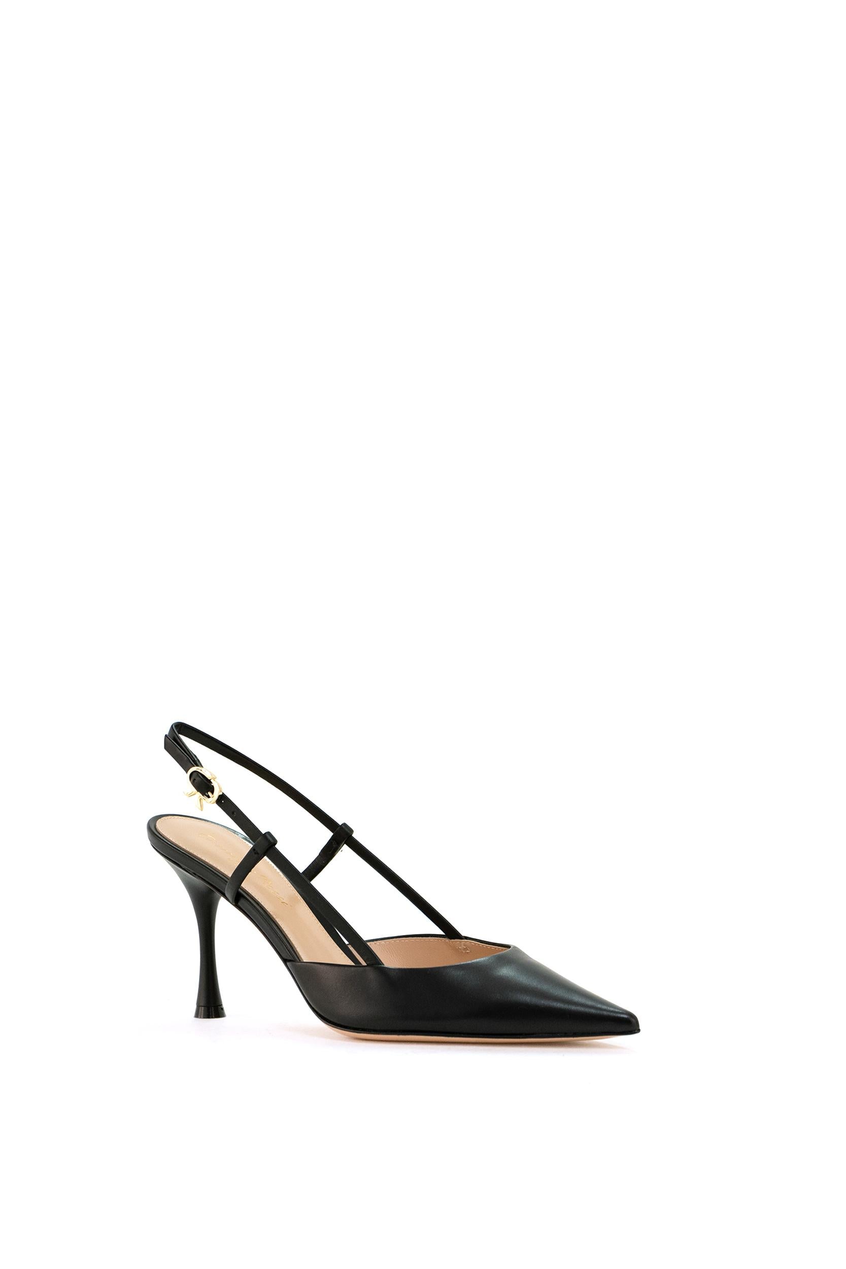 Slingback<BR/> G95335.85LAC.VITNERO NERO GIANVITO ROSSI 