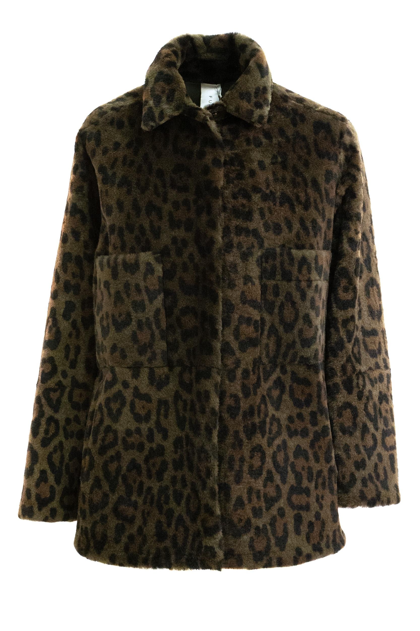 Giacca Animalier Agnello Verde<BR/> PERLA LEOPARDO MILITARY FURLING BY GIANI 