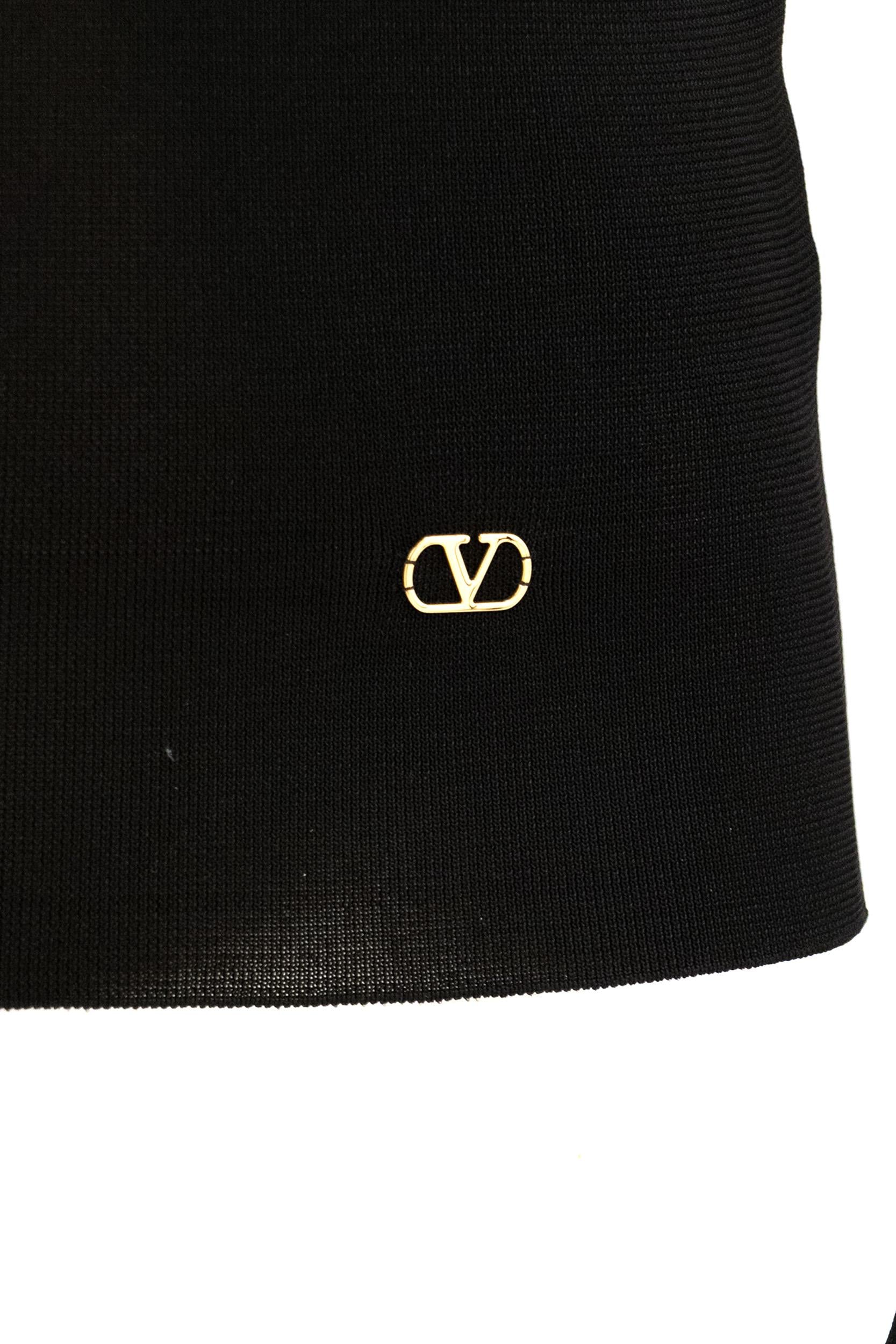 Pullover in viscosa di colore nero<BR/> 7V0KC35TB5R 0NO VALENTINO GARAVANI 