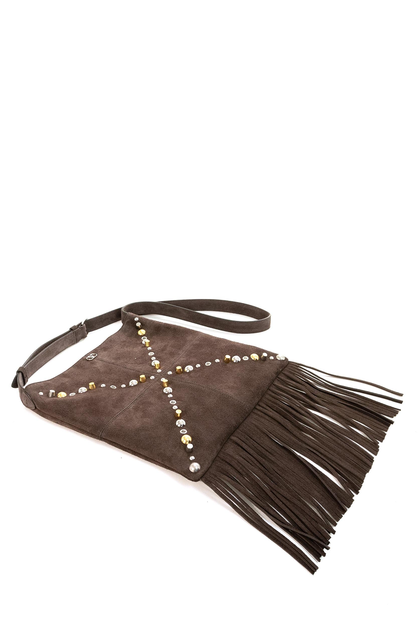 Borsa a Spalla Nellcôte in Pelle Scamosciata<BR/> 8Y2B0R31ADG 0TO VALENTINO GARAVANI 